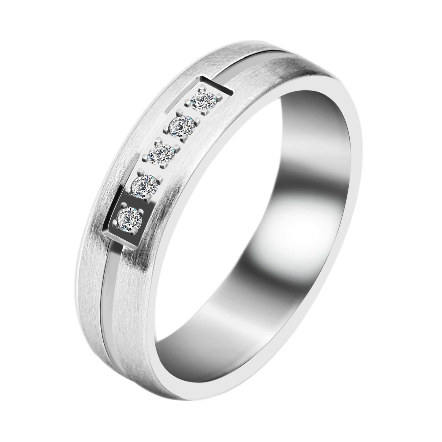 Damen Ring aus Edelstahl mit Strass Steinchen