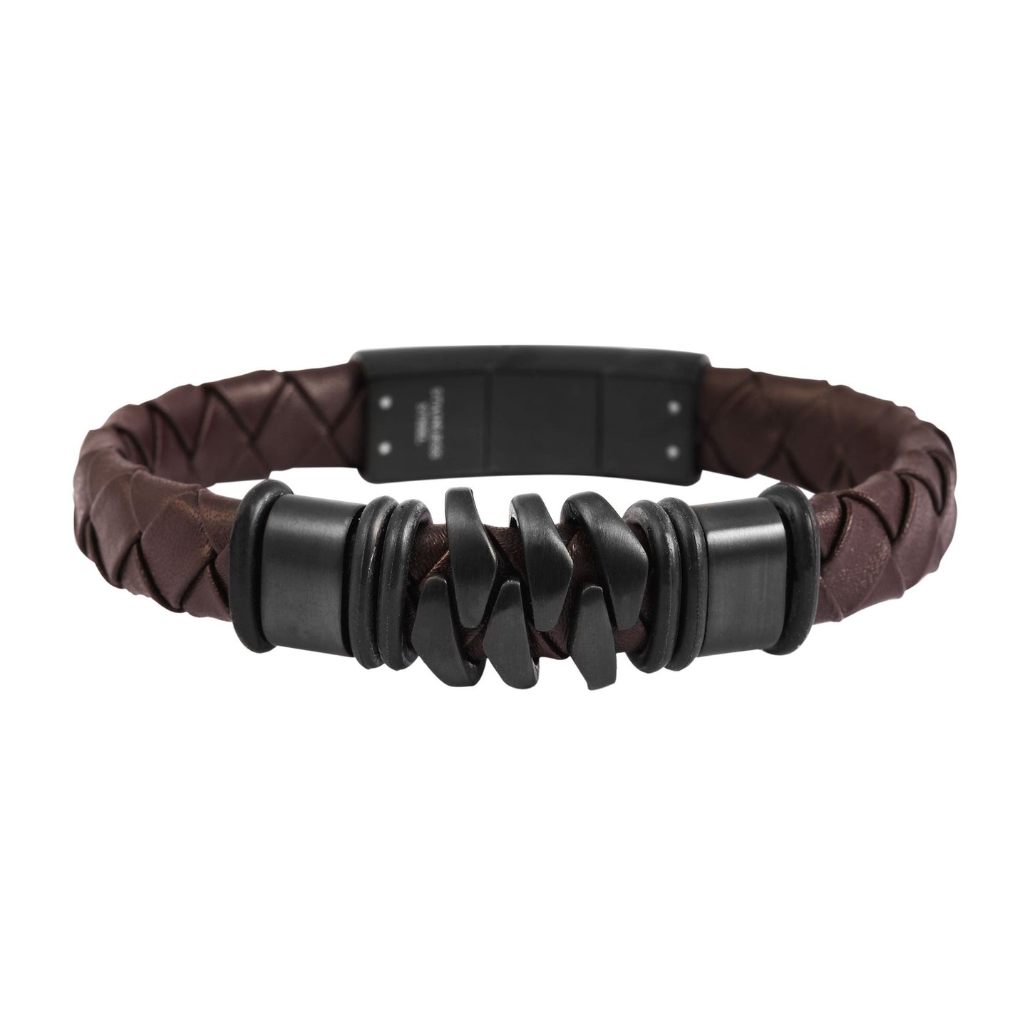 Herren Armband aus Leder 21,5 cm