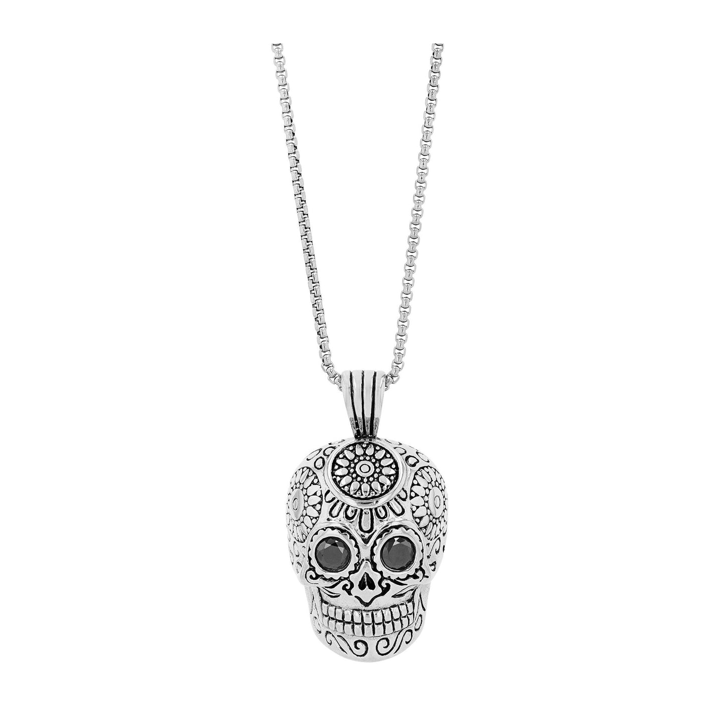 Unisex Halskette mit Anhänger – Totenkopf aus Edelstahl
