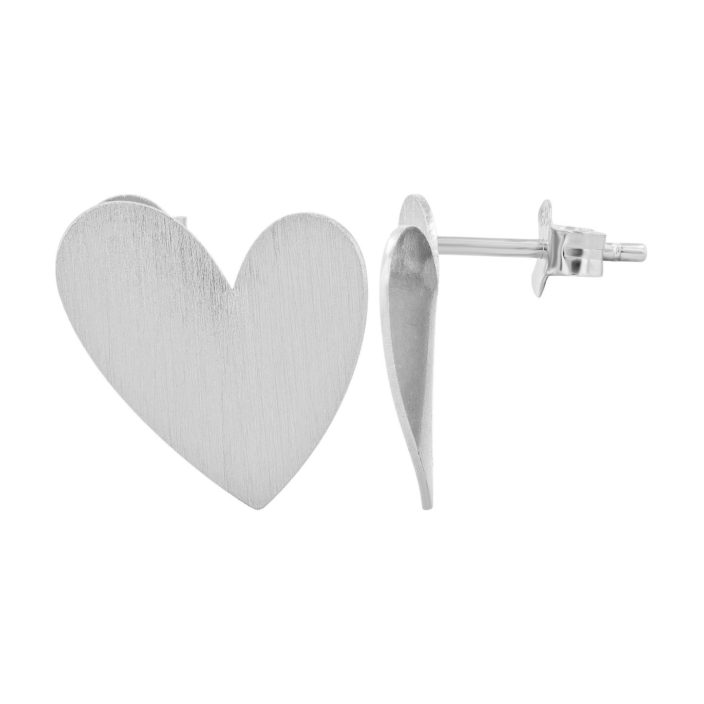 Damen Ohrringe – Ohrstecker Herz aus 925 Silber