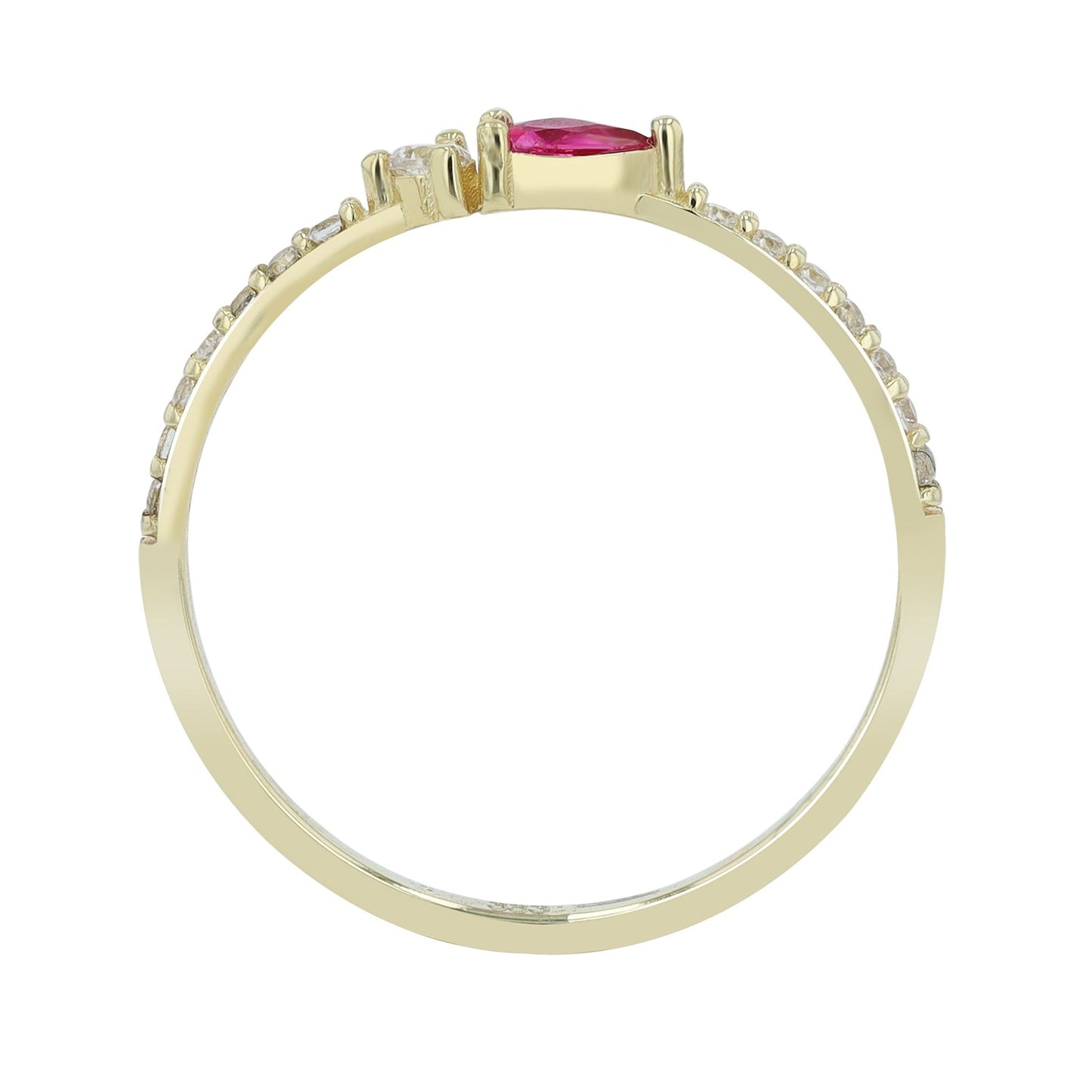 Damen Ring aus 333 Gold mit Zirkonia
