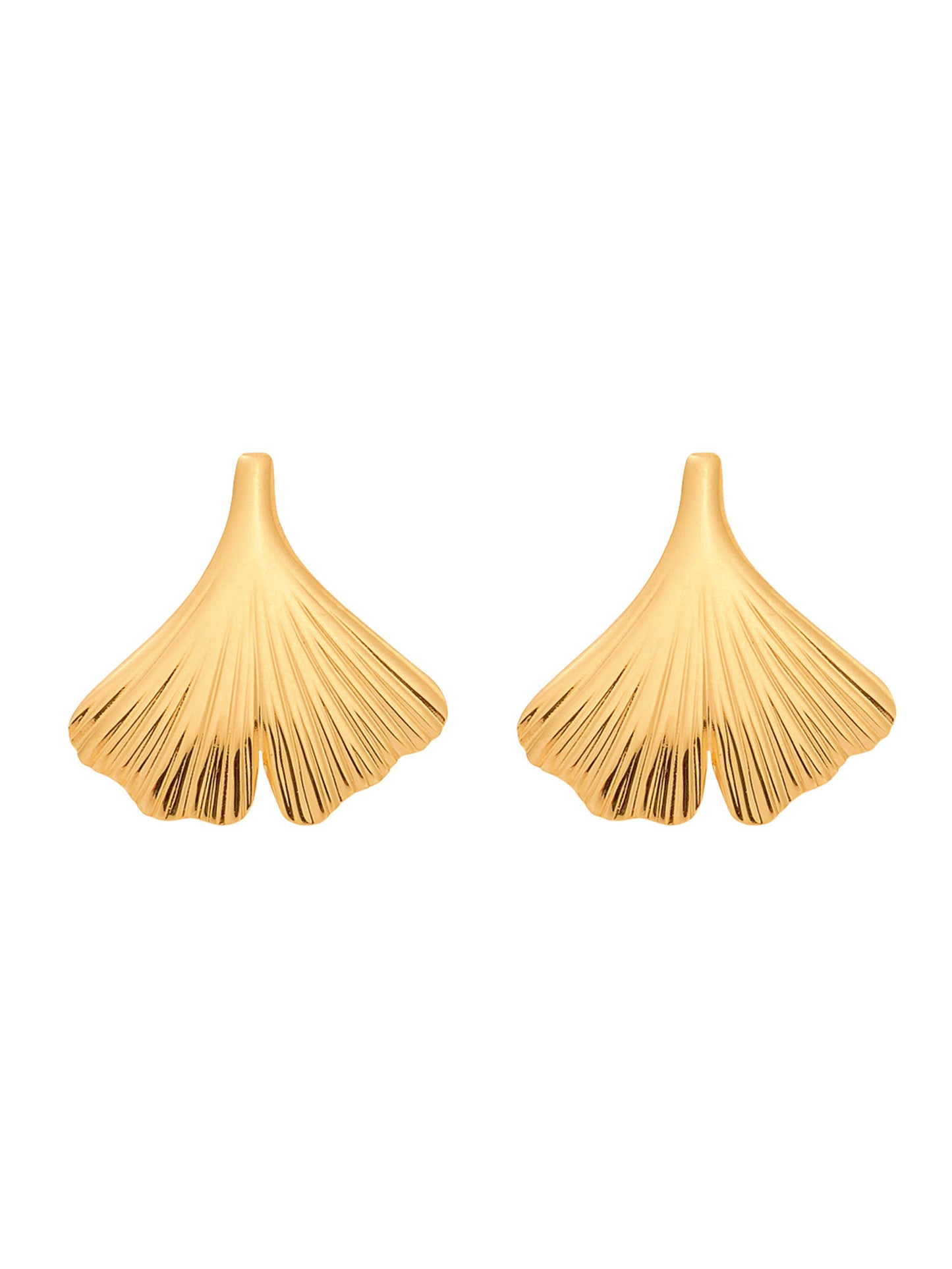 Adelia´s 585 Gold Ohrringe Ohrstecker Ginkoblatt