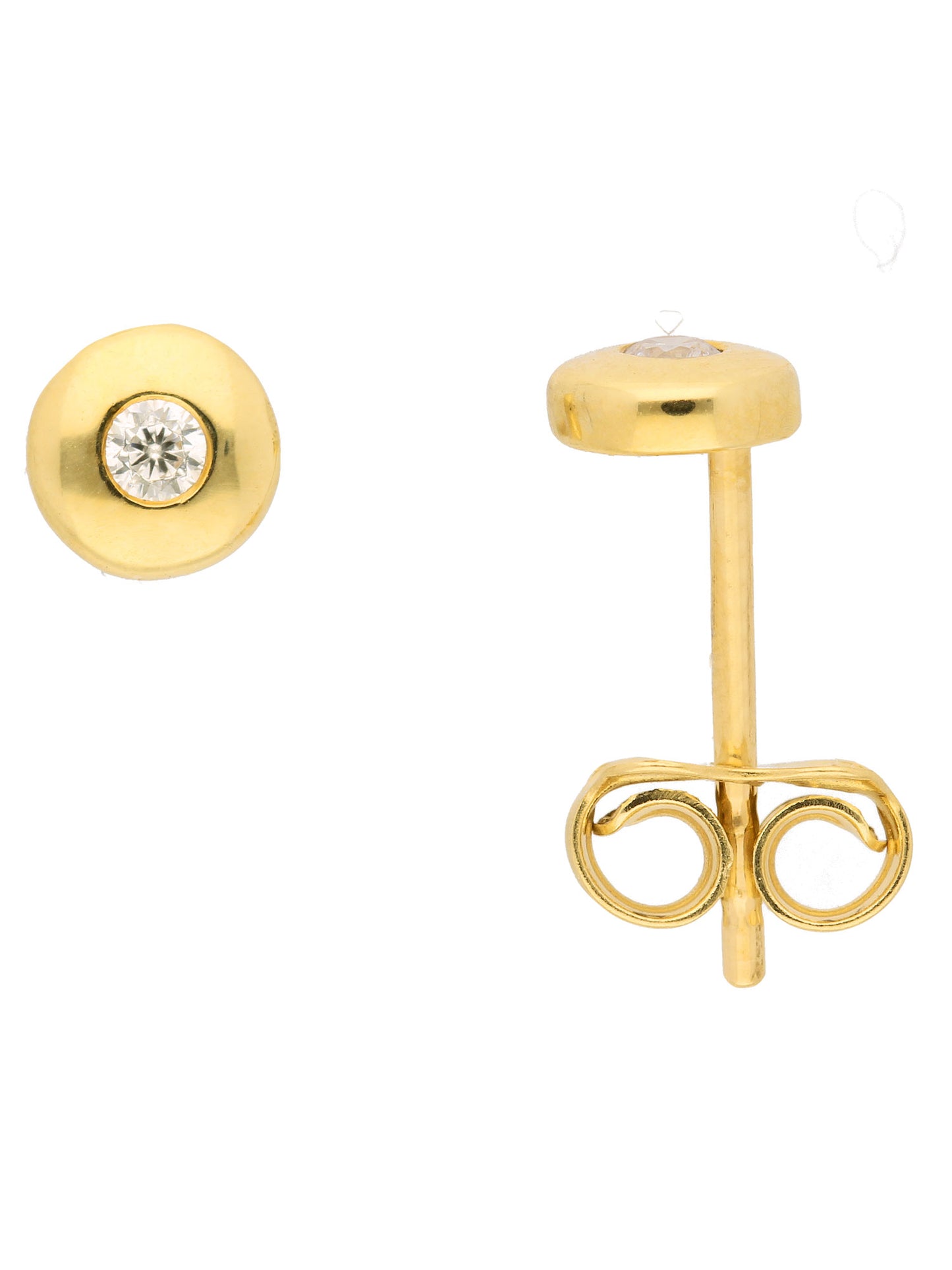 Adelia´s 333 Gold Ohrringe Ohrstecker mit Zirkonia Ø 5 mm