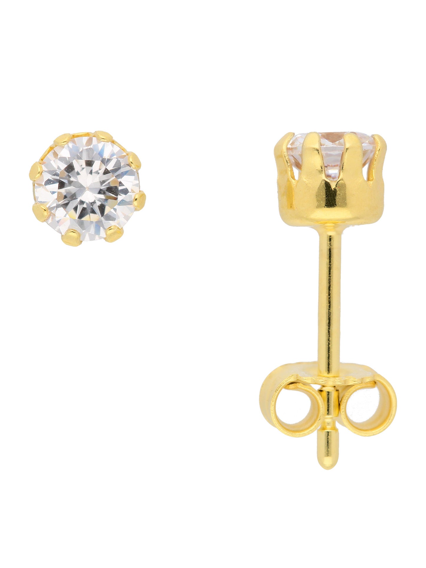 Adelia´s 333 Gold Ohrringe Ohrstecker mit Zirkonia Ø 5 mm