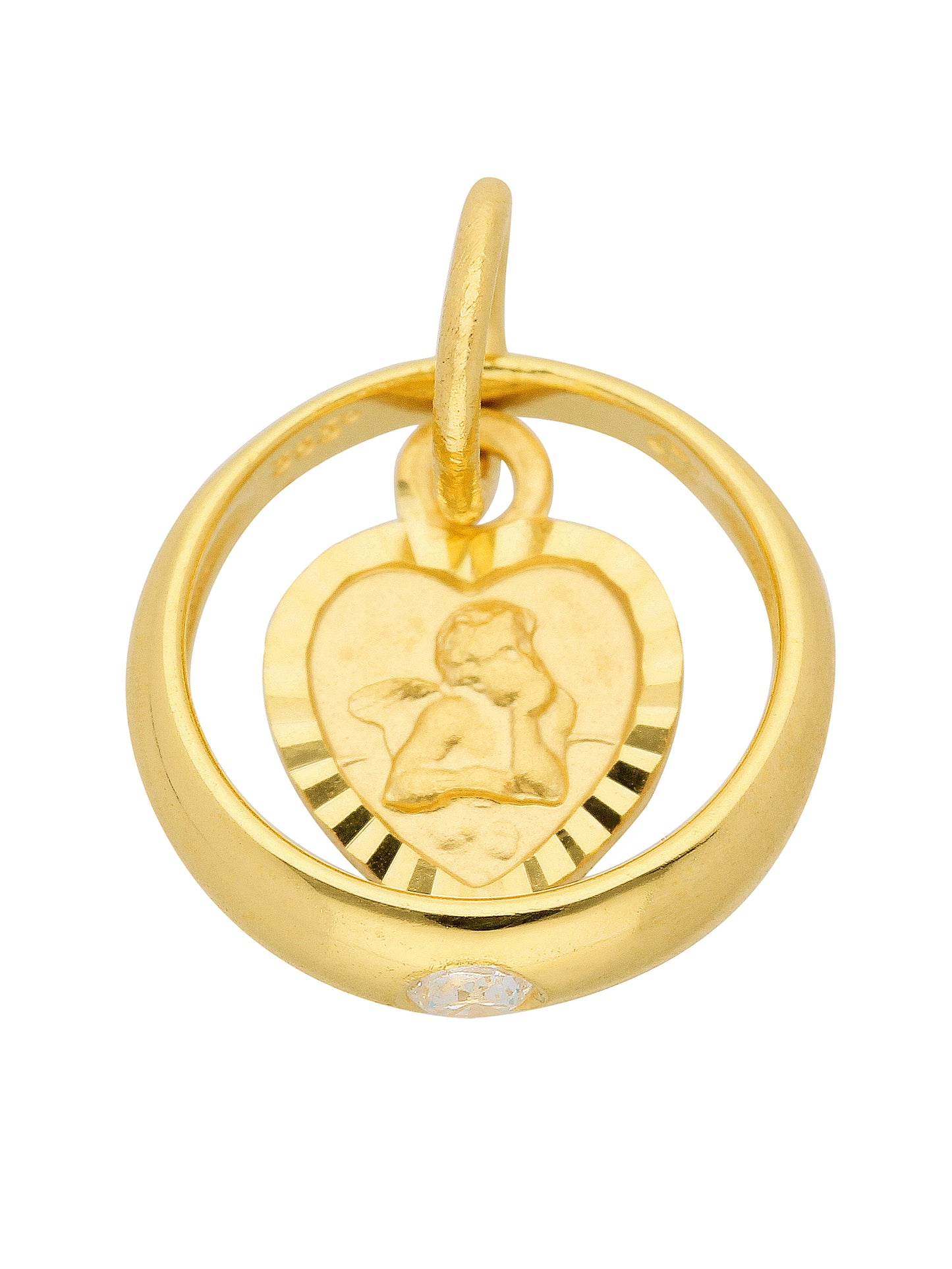 Adelia´s 333 Gold Anhänger Taufring mit Zirkonia Ø 10,6 mm