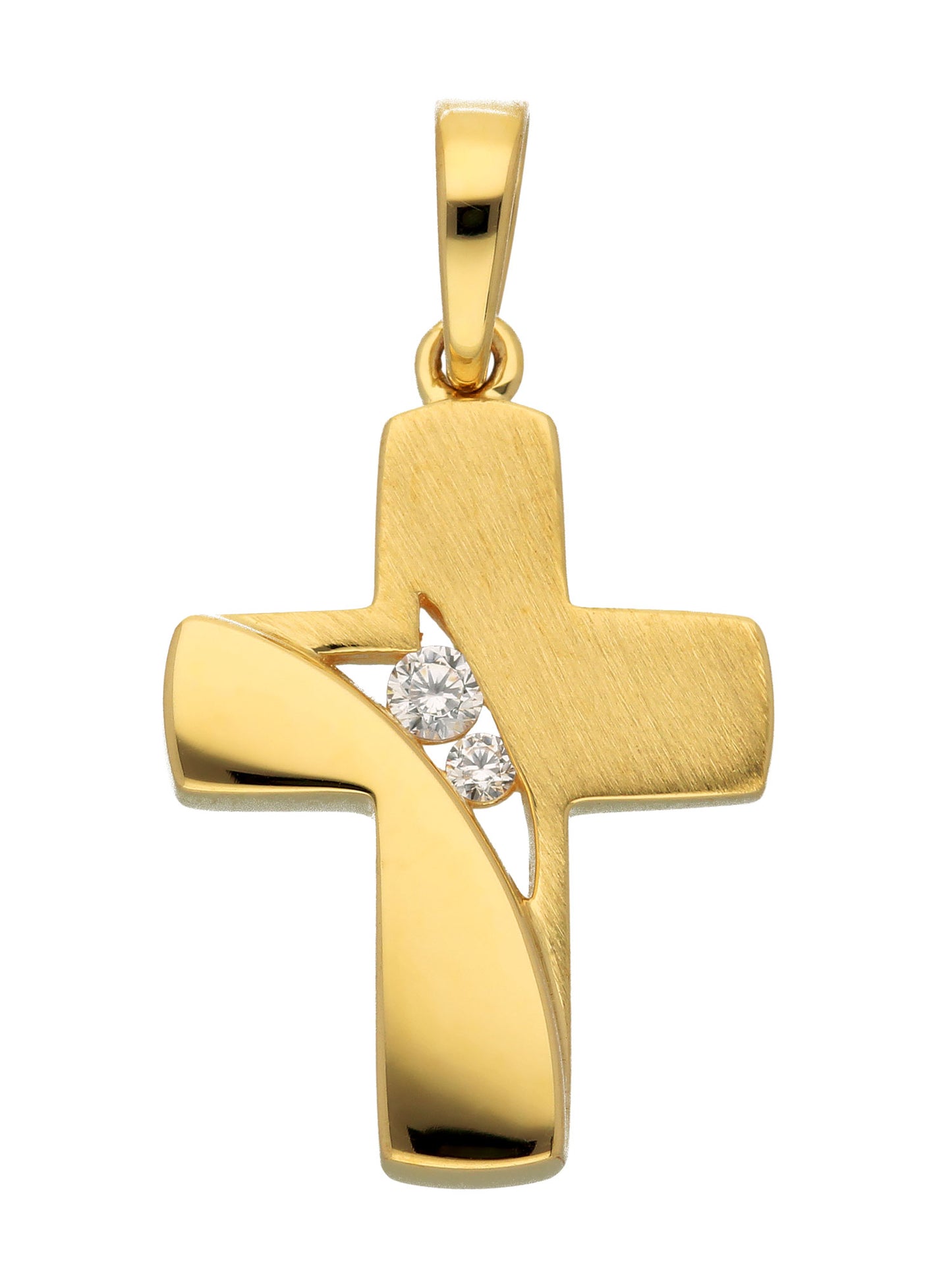Adelia´s 333 Gold Kreuz Anhänger mit Zirkonia