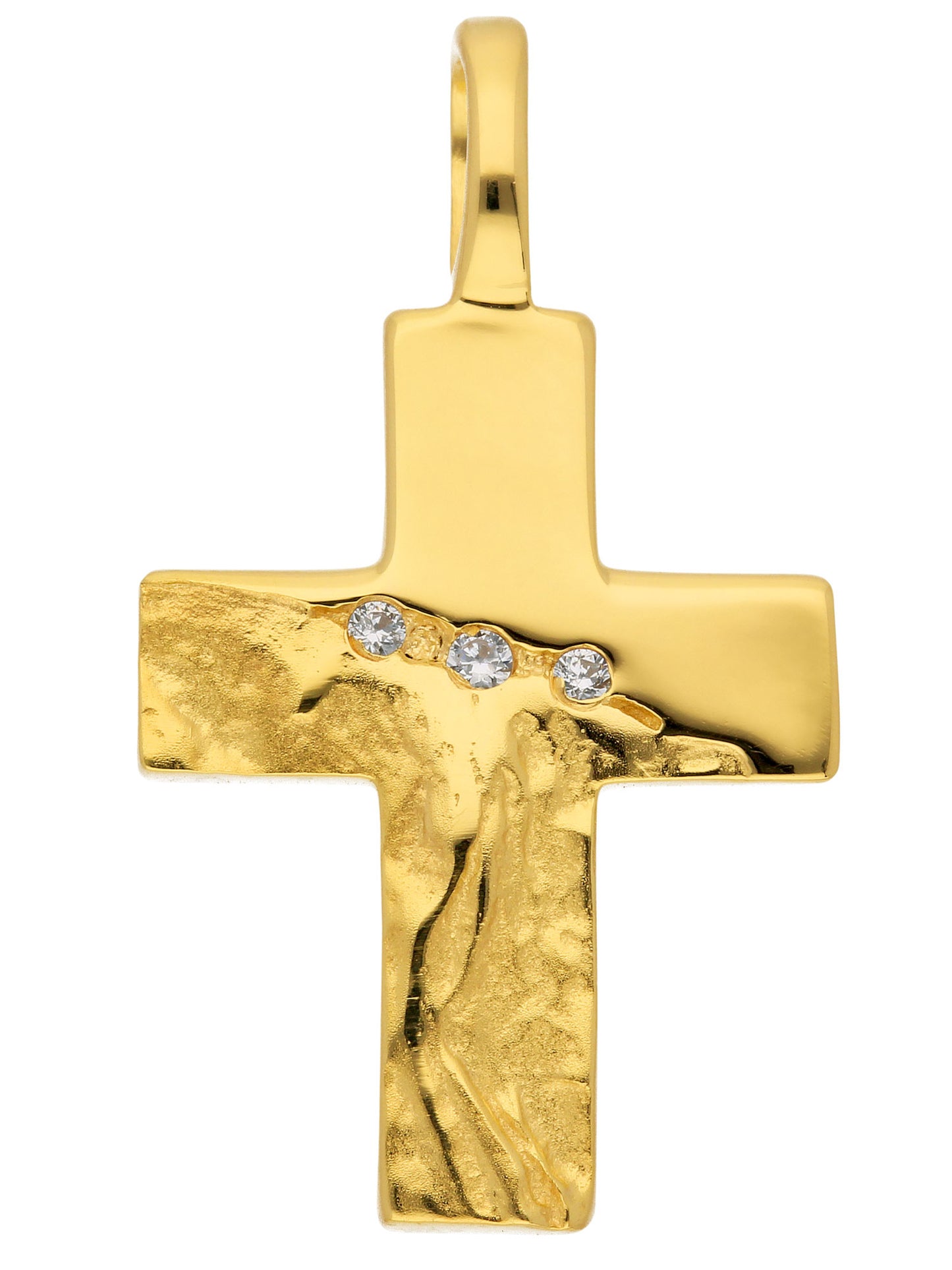Adelia´s 333 Gold Kreuz Anhänger mit Zirkonia