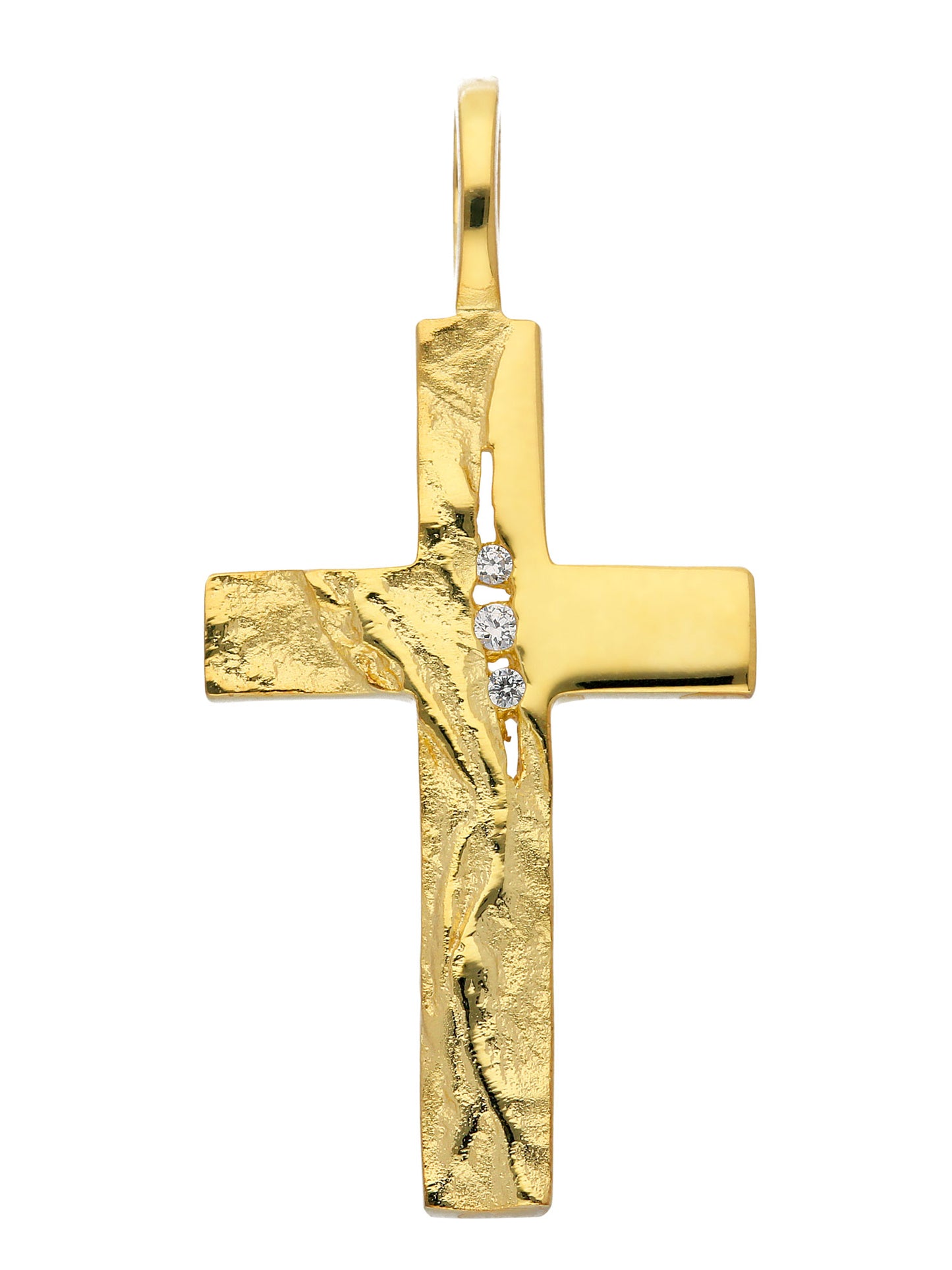 Adelia´s 333 Gold Kreuz Anhänger mit Zirkonia