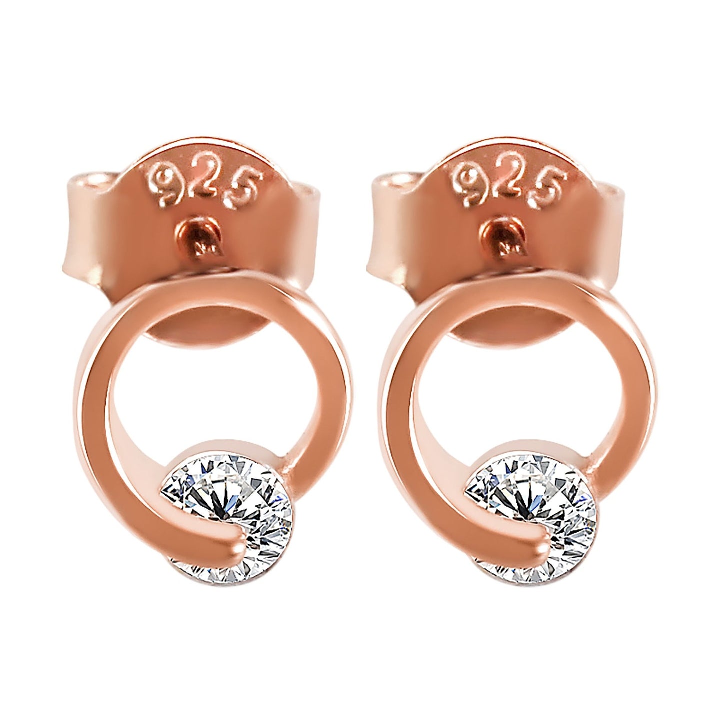 Damen Ohrringe – Ohrstecker aus 925 Silber mit Zirkonia