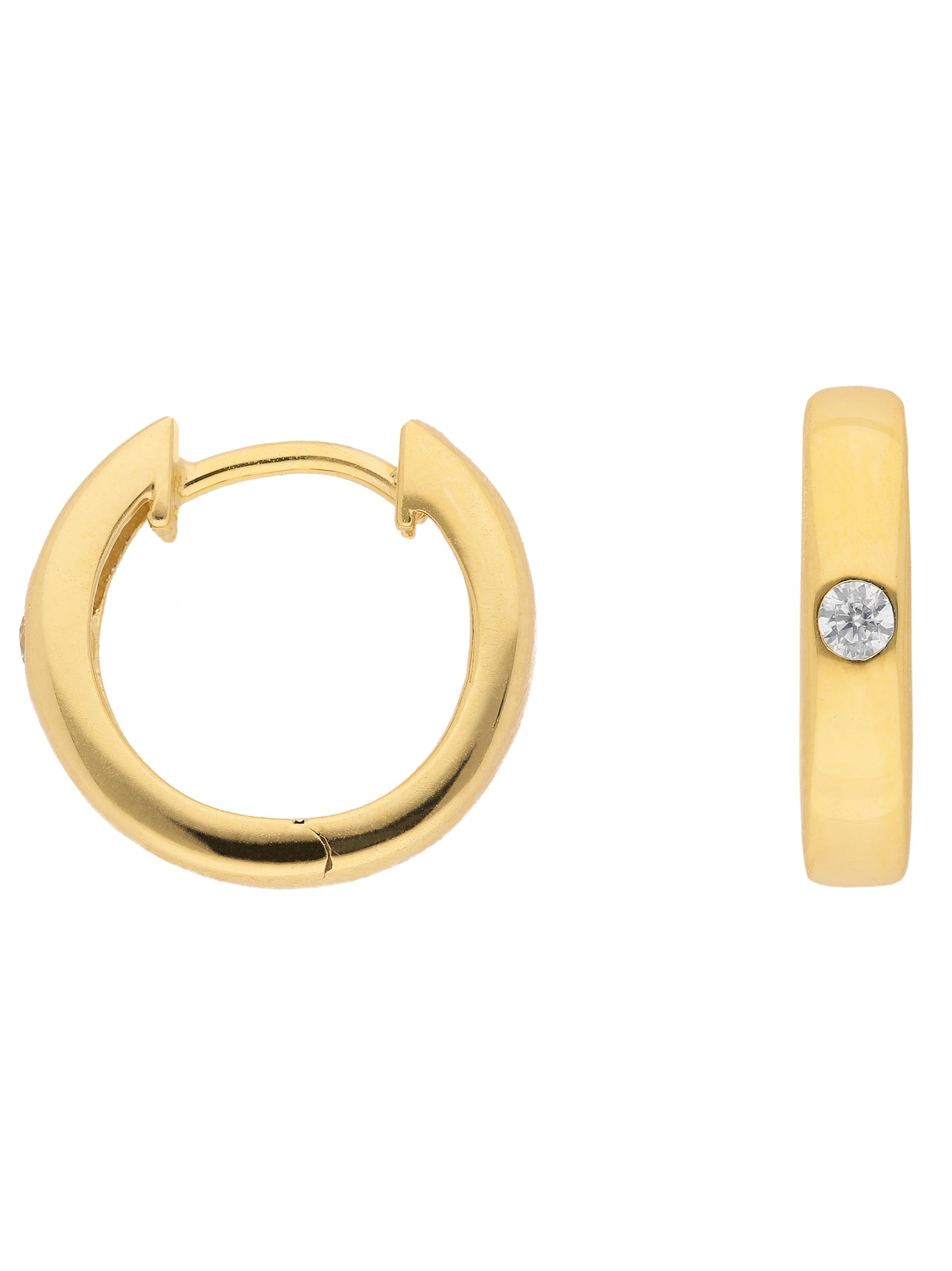 Adelia´s 333 Gold Ohrringe Creolen mit Zirkonia Ø 13,6 mm