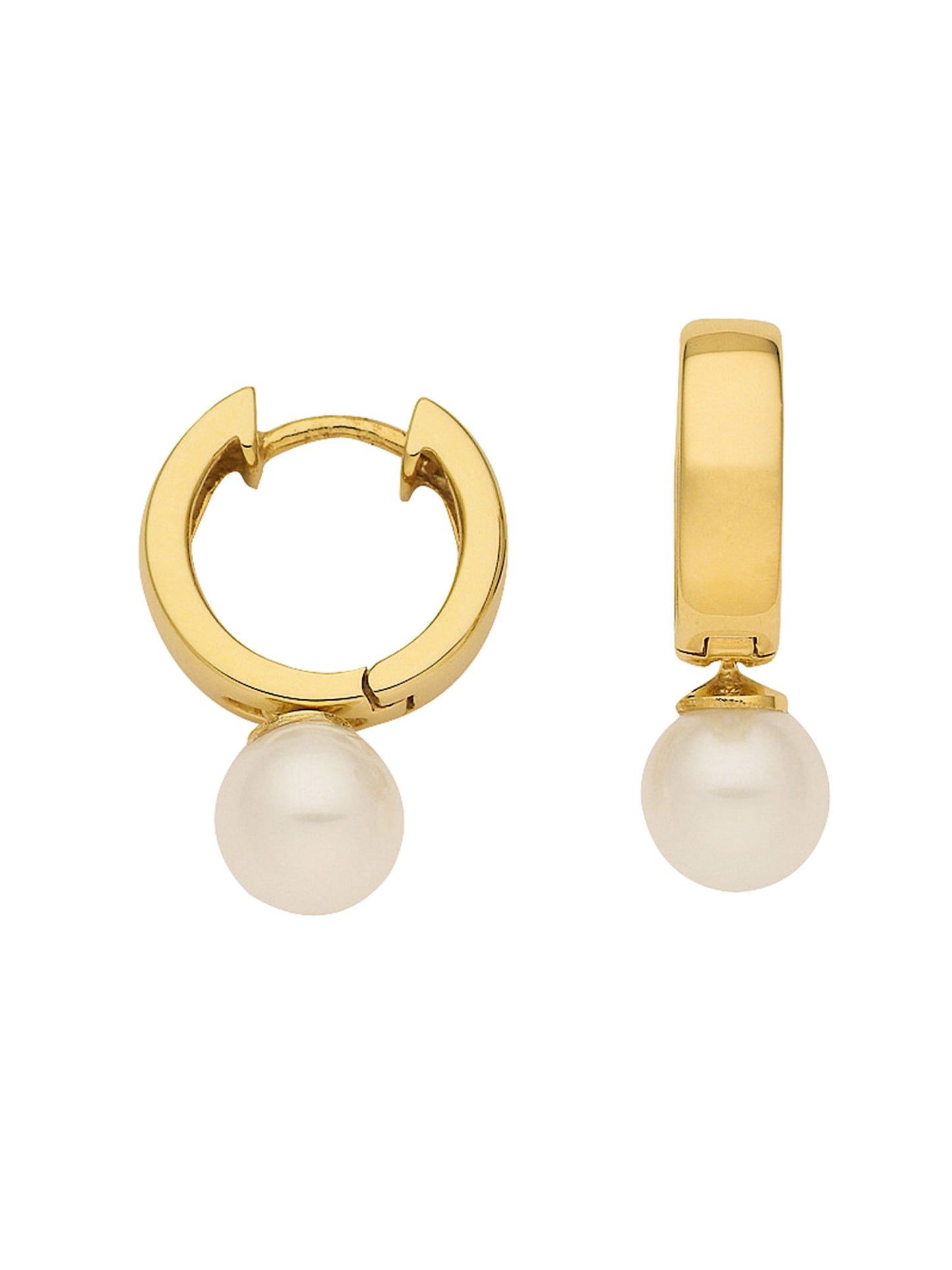 Adelia´s 333 Gold Ohrringe Creolen mit Süßwasser Zuchtperle Ø 13,4 mm