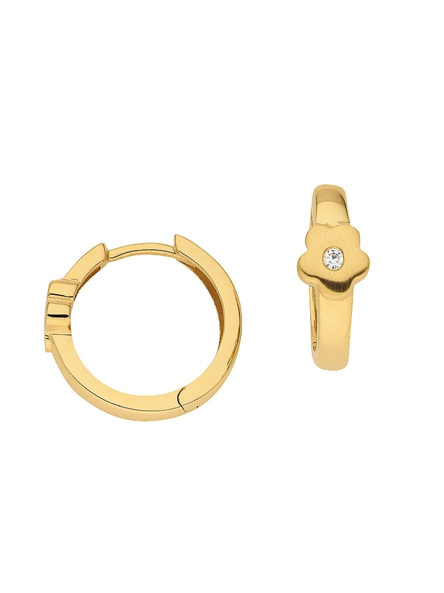 Adelia´s 333 Gold Ohrringe Creolen Blüte mit Zirkonia Ø 14,5 mm