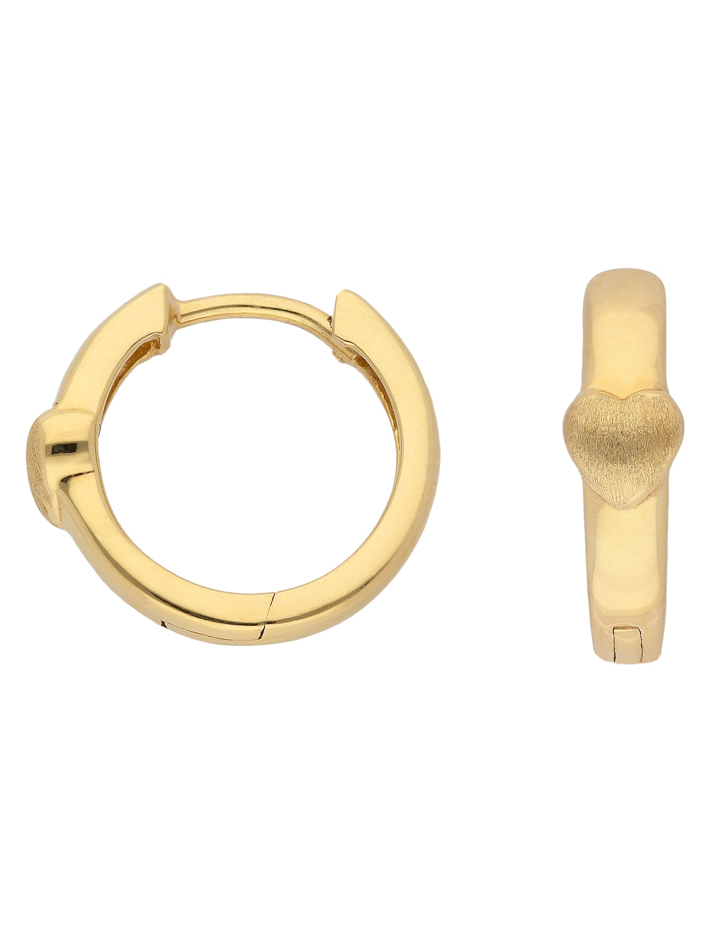 Adelia´s 333 Gold Ohrringe Creolen Herz Ø 14 mm