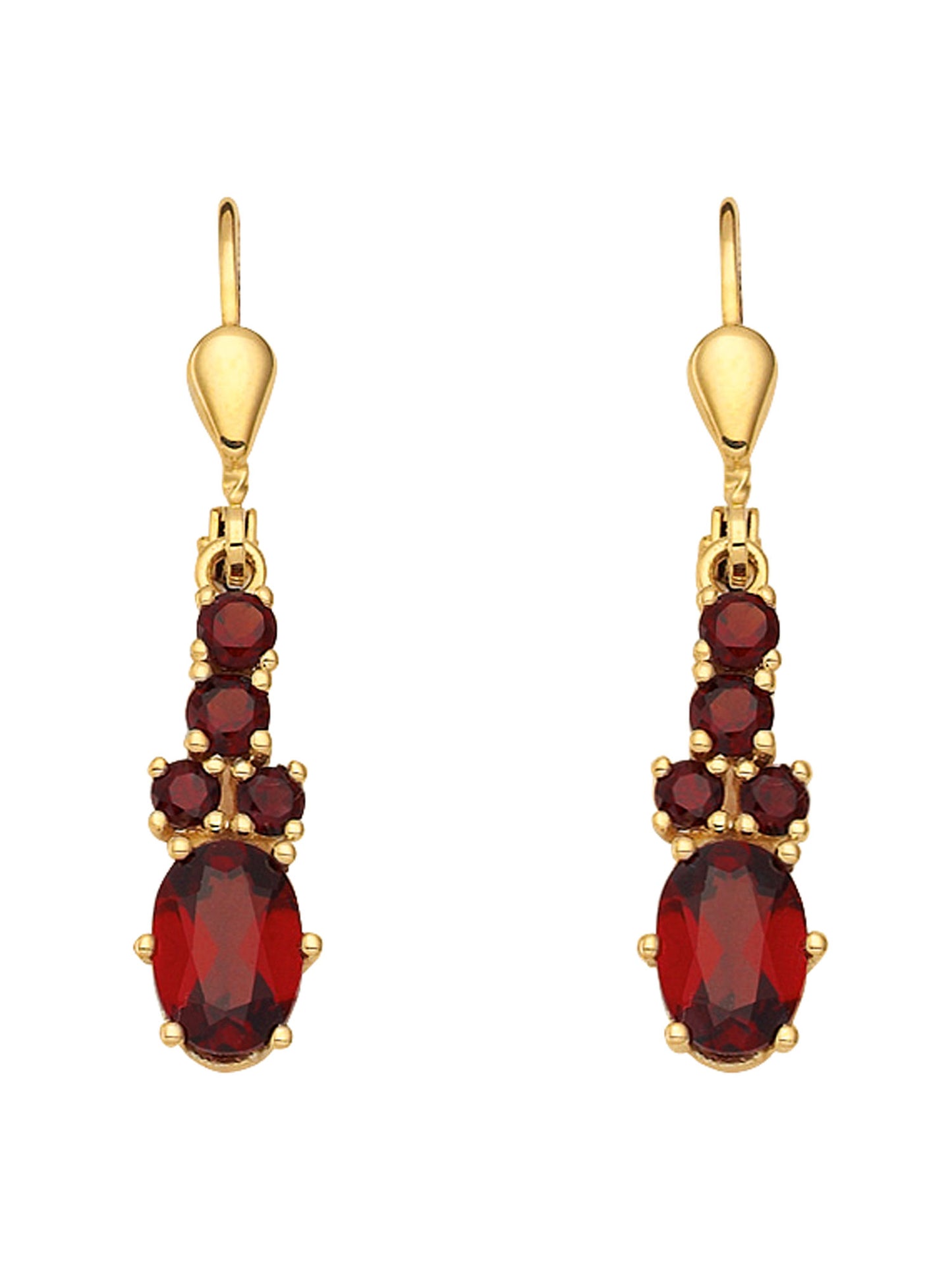 Adelia´s 333 Gold Ohrringe Ohrhänger mit Granat