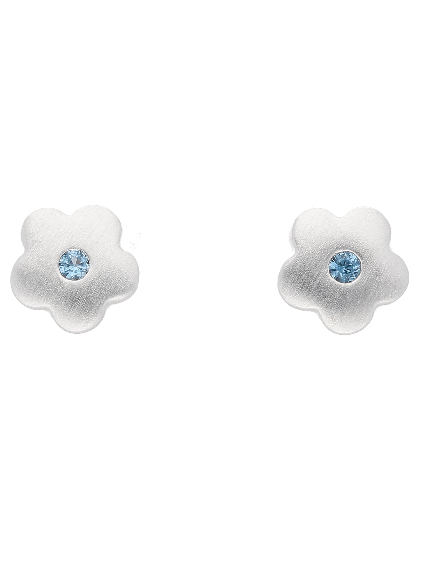 Adelia´s 925 Silber Ohrringe Ohrstecker Blüte mit synthetischer Spinell