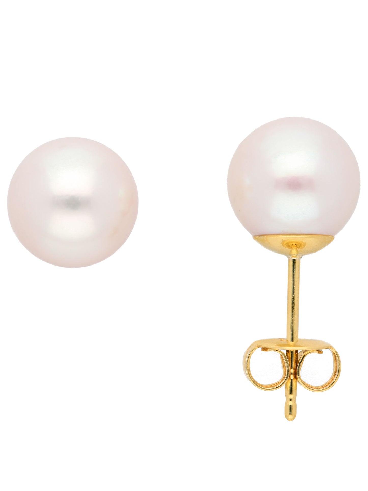 Adelia´s 333 Gold Ohrringe Ohrstecker mit Süßwasser Zuchtperle Ø 8 mm