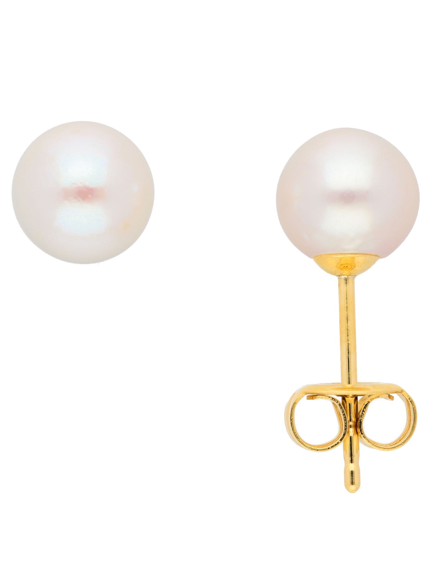 Adelia´s 333 Gold Ohrringe Ohrstecker mit Süßwasser Zuchtperle Ø 6 mm