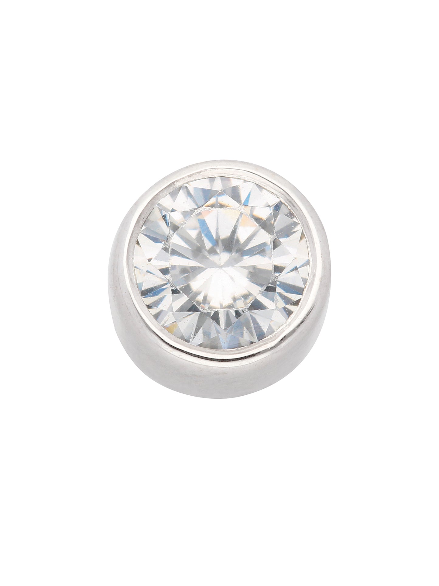 Adelia´s 333 Weißgold Anhänger mit Zirkonia Ø 7 mm