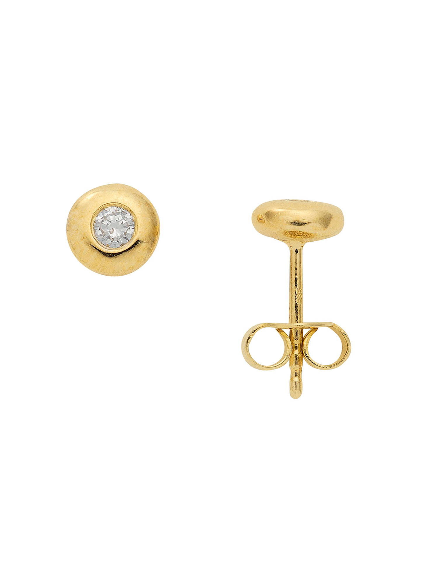 Adelia´s 585 Gold Ohrringe Ohrstecker mit Diamant Brillant Ø 6,1 mm