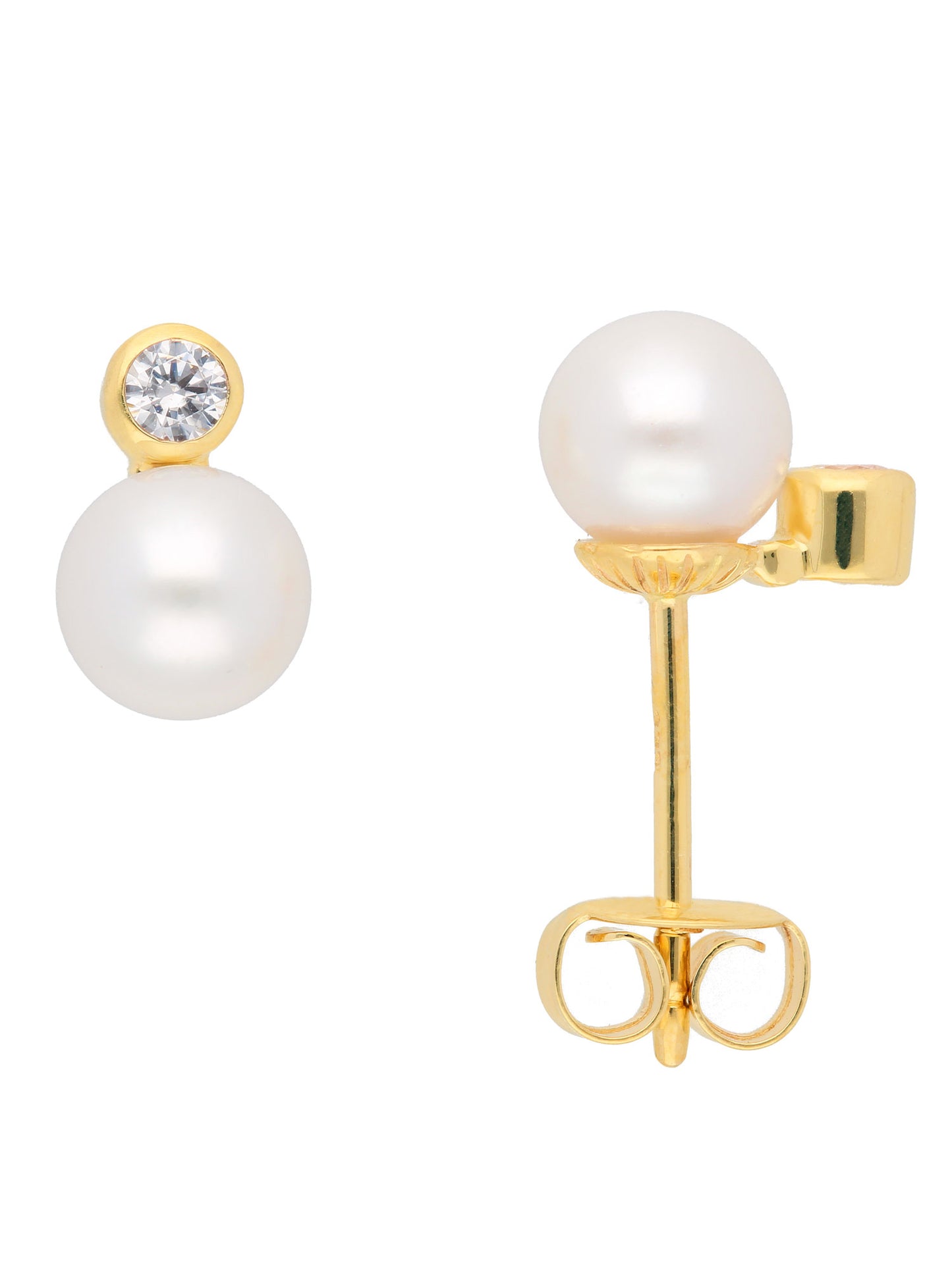 Adelia´s 333 Gold Ohrringe Ohrstecker mit Zirkonia