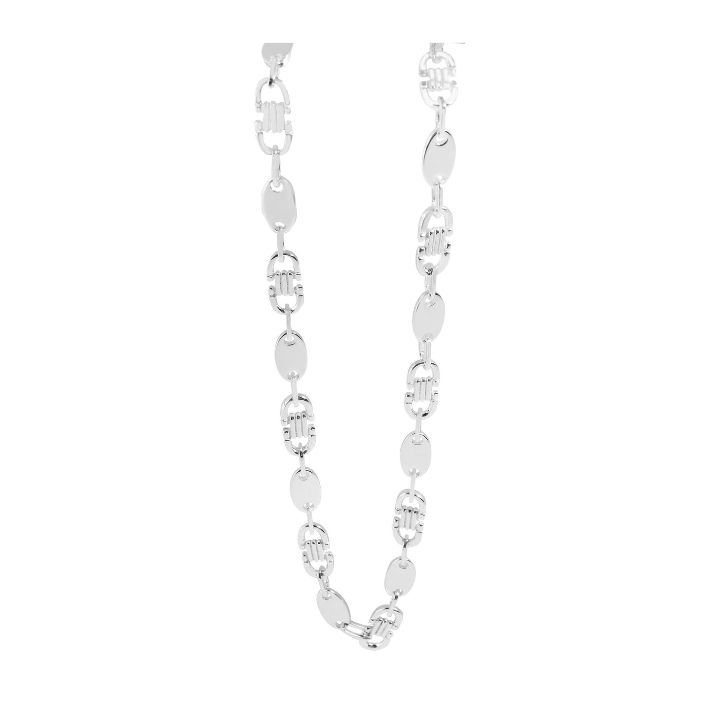 Damen Halskette – Plattenkette aus 925 Silber 55 cm