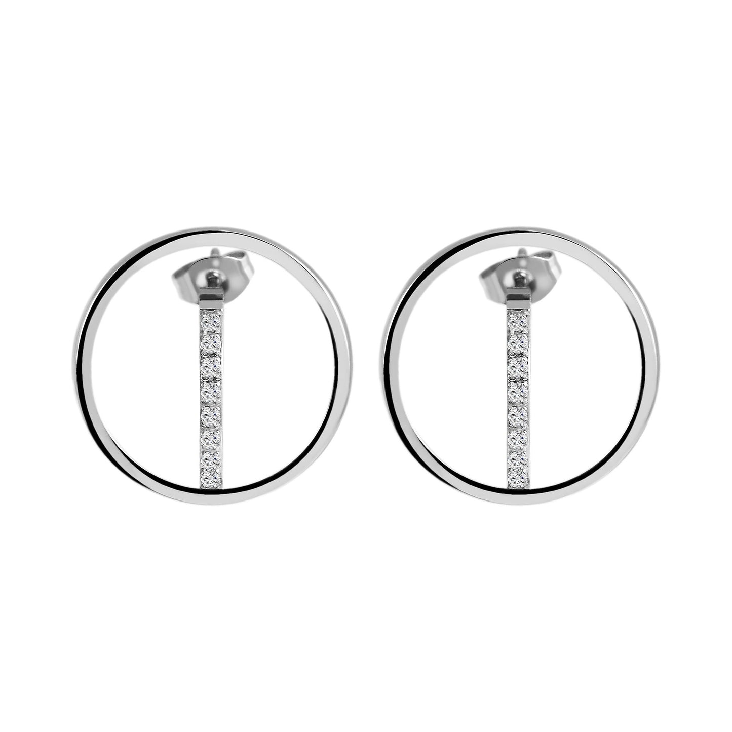 Damen Ohrringe – Ohrstecker aus Edelstahl mit Strass Steinchen