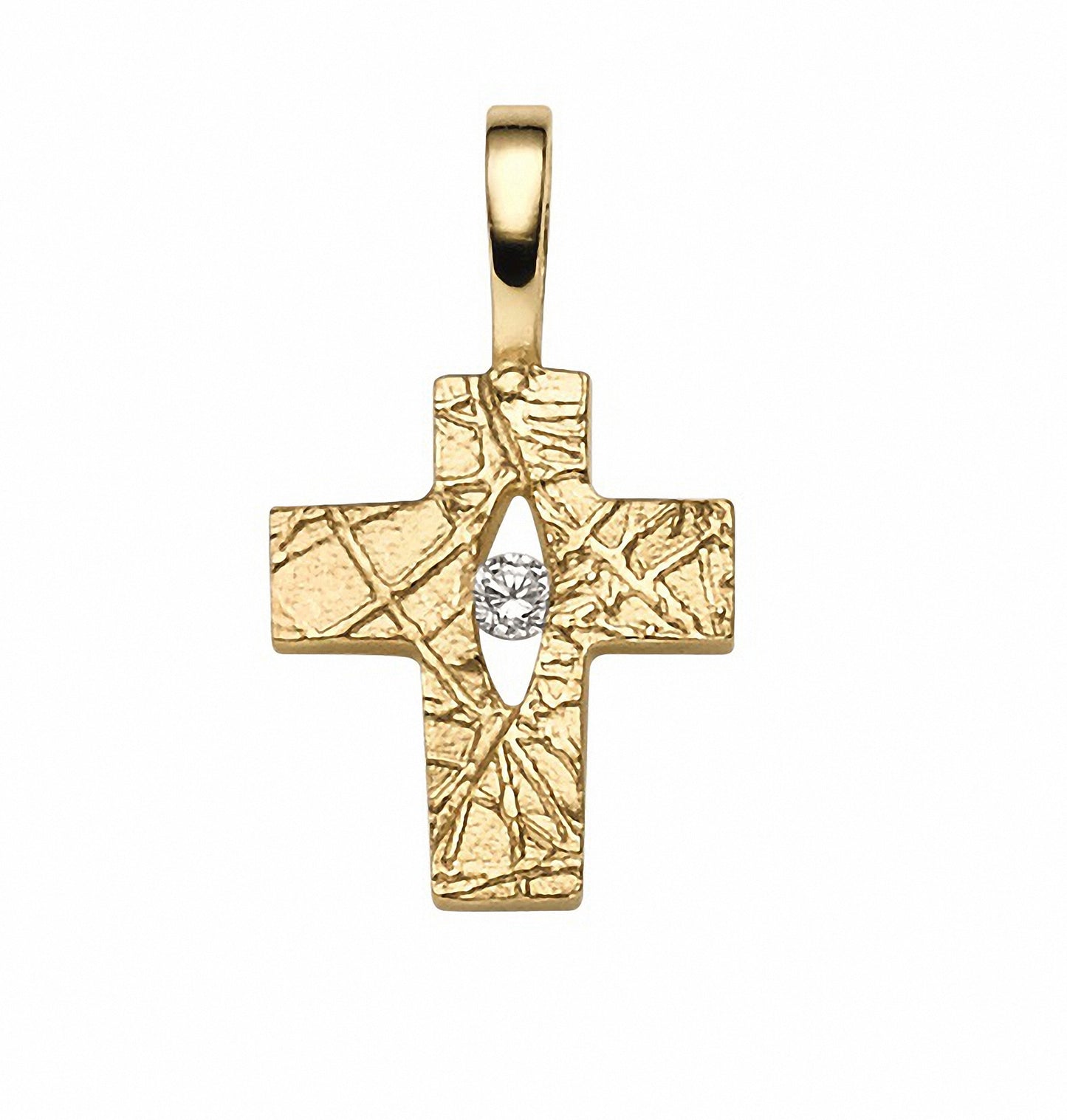 Adelia´s 333 Gold Kreuz Anhänger mit Zirkonia