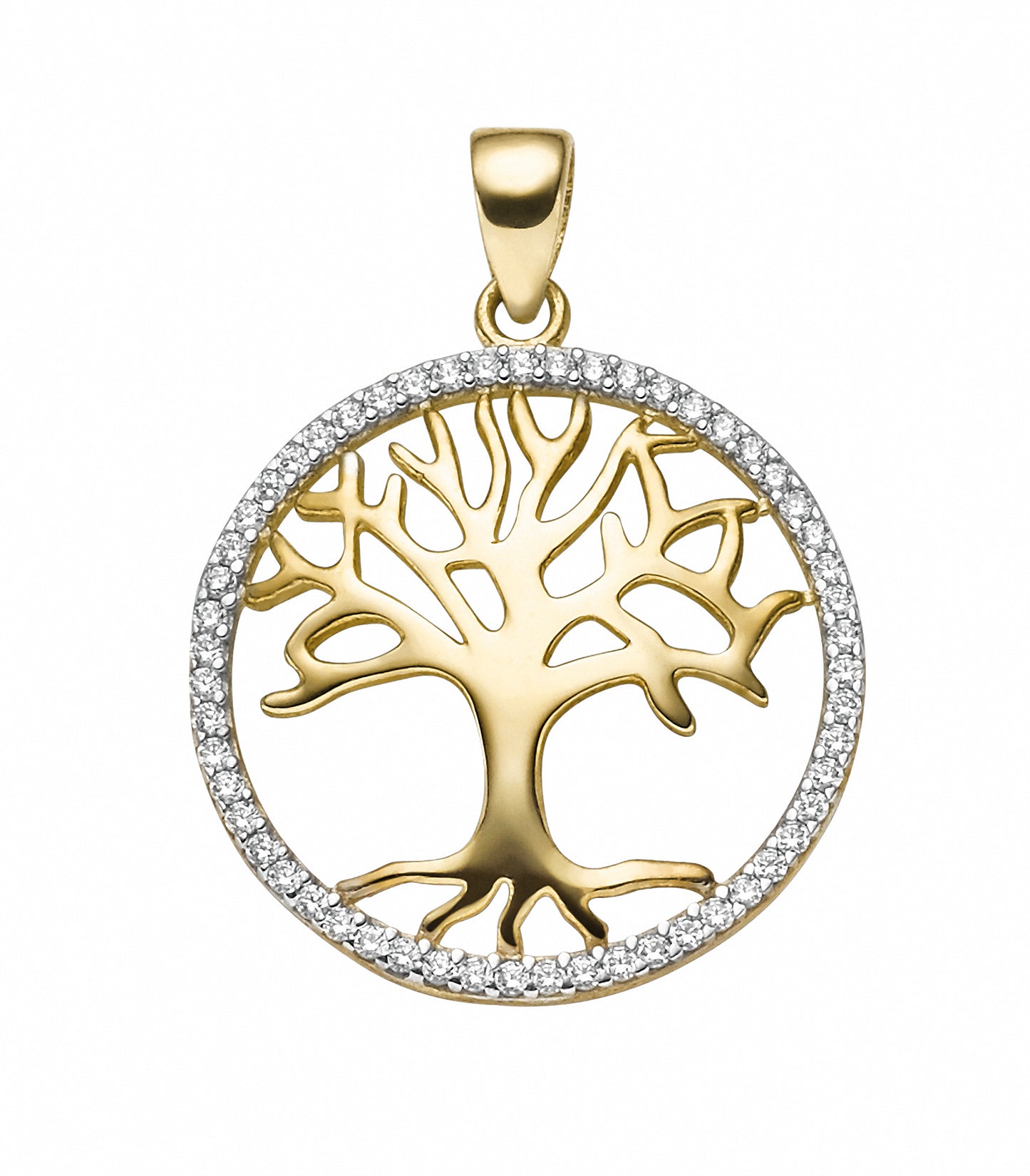Adelia´s 333 Gold Anhänger Lebensbaum mit Zirkonia