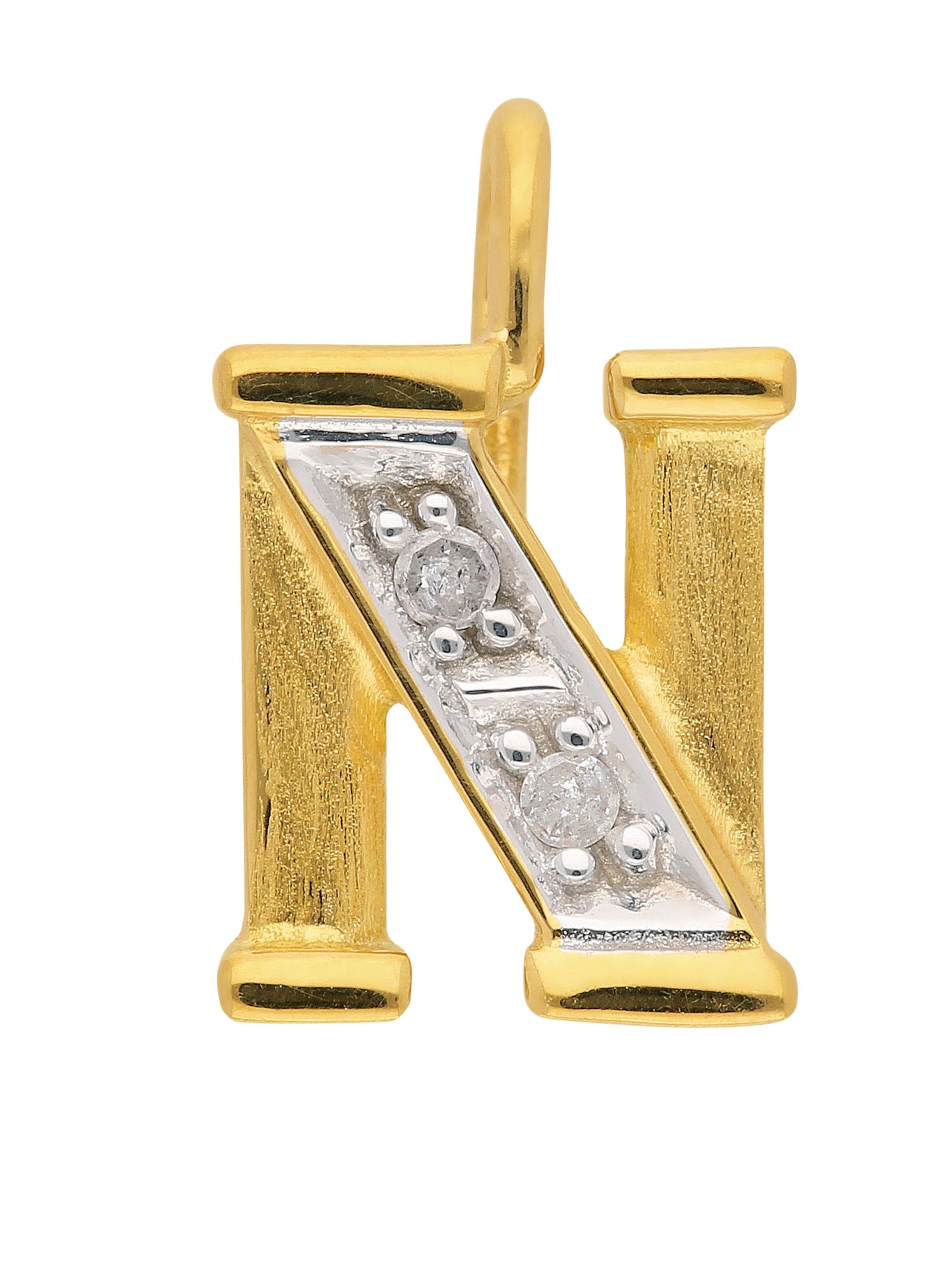 Adelia´s 585 Gold Buchstabenanhänger mit Diamant
