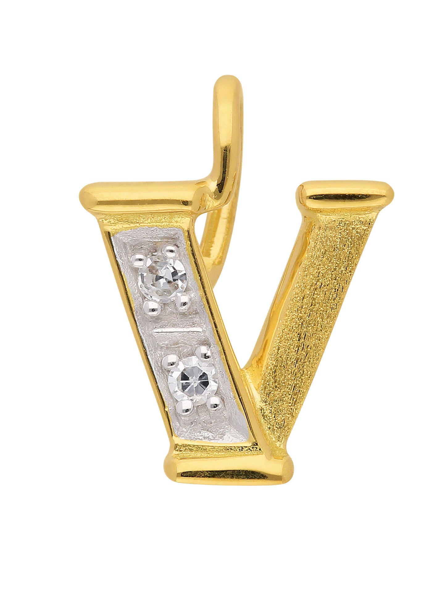 Adelia´s 585 Gold Buchstabenanhänger mit Diamant