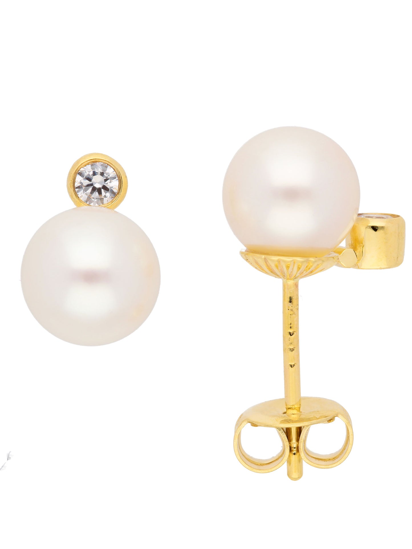 Adelia´s 333 Gold Ohrringe Ohrstecker mit Zirkonia