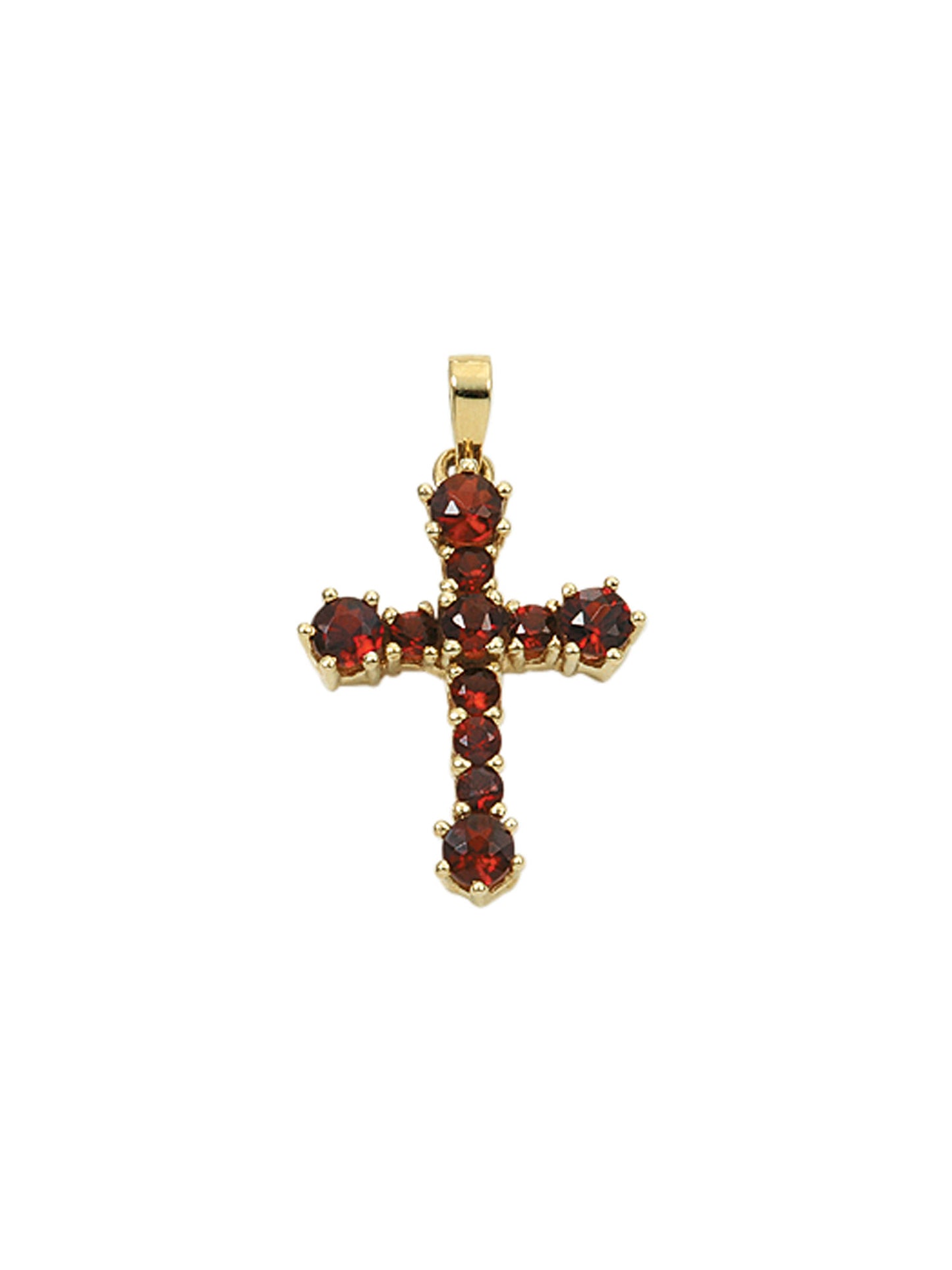 Adelia´s 333 Gold Anhänger Kreuz mit Granat