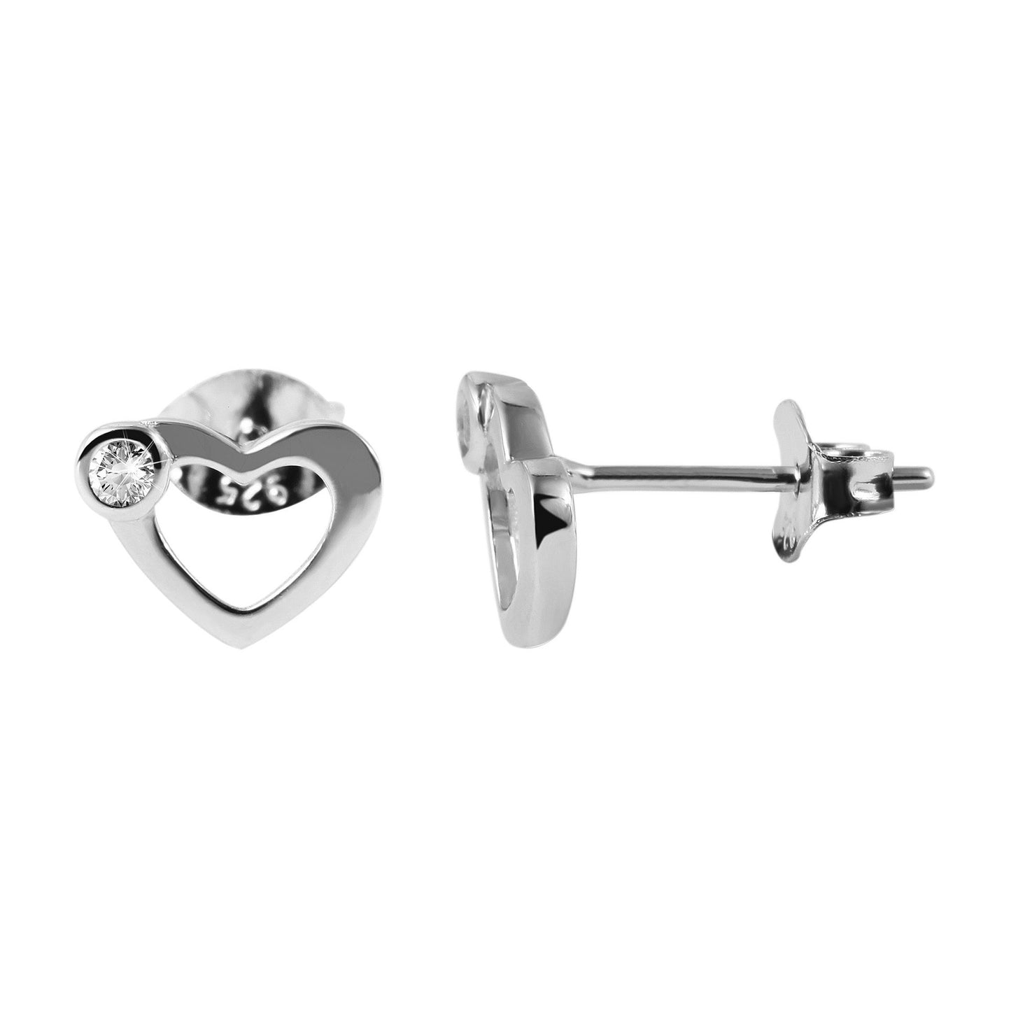 Damen Ohrringe – Ohrstecker aus 925 Silber mit Zirkonia