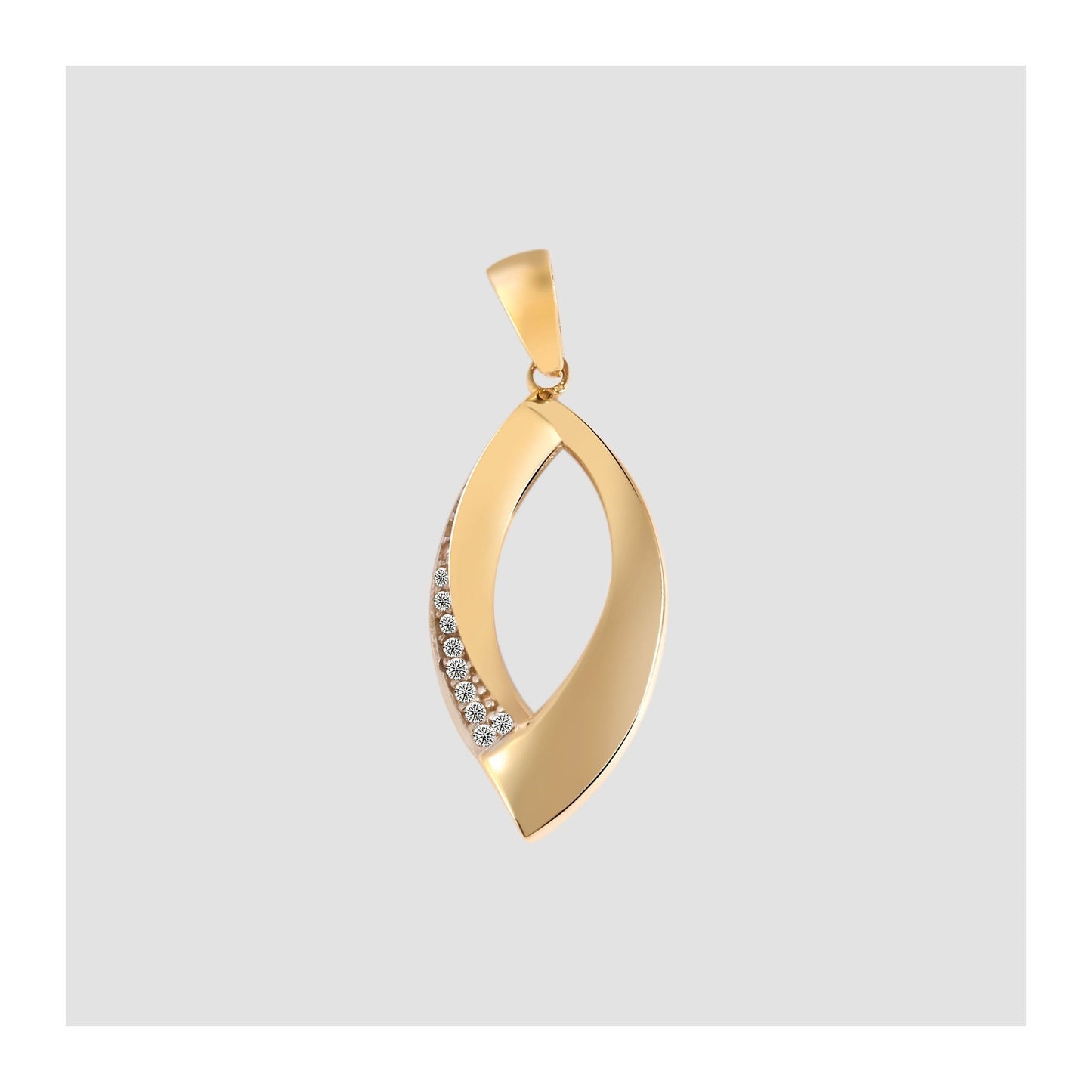 Damen Anhänger aus 375 Gold mit Zirkonia