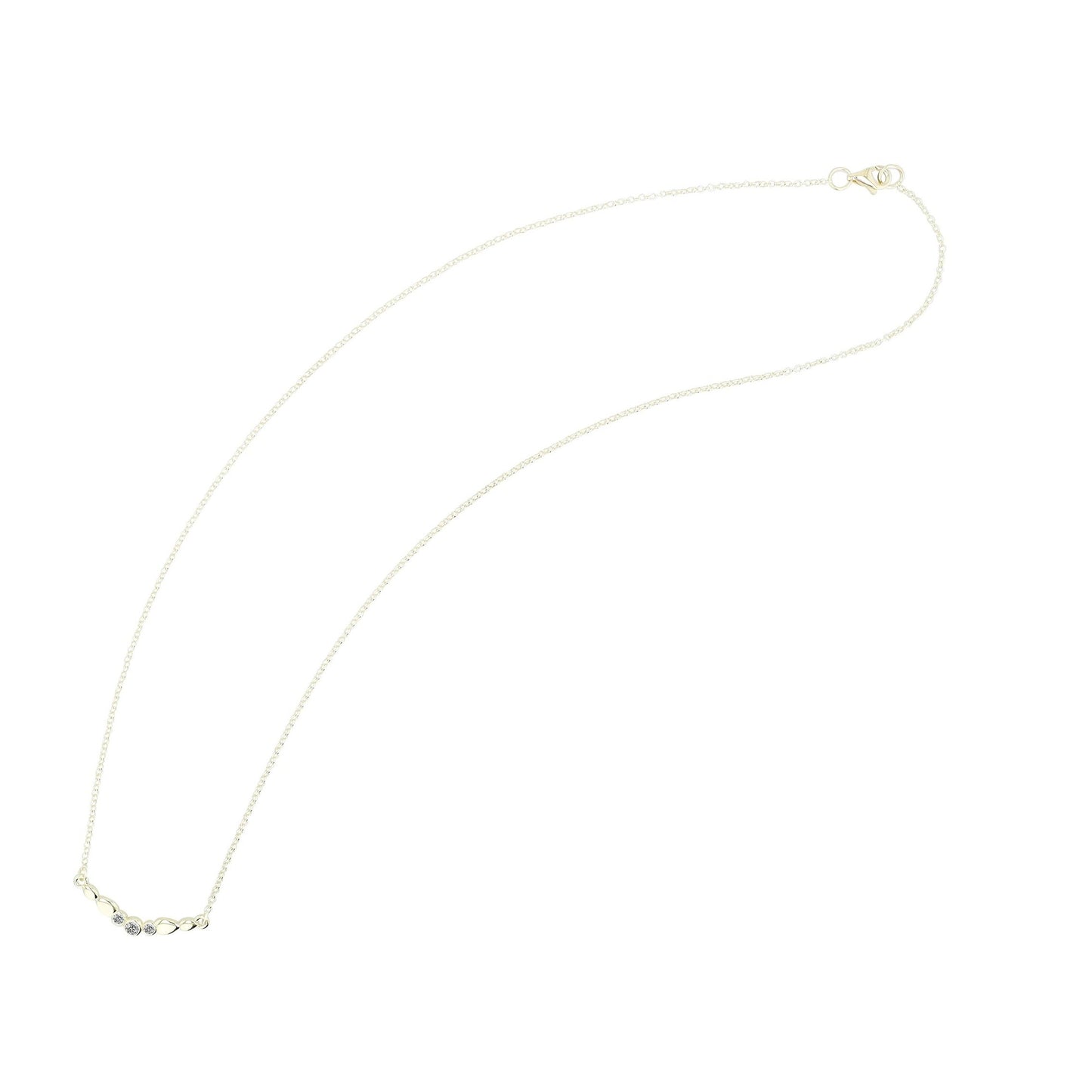 Damen Halskette aus 333 Gold mit Zirkonia 45 cm