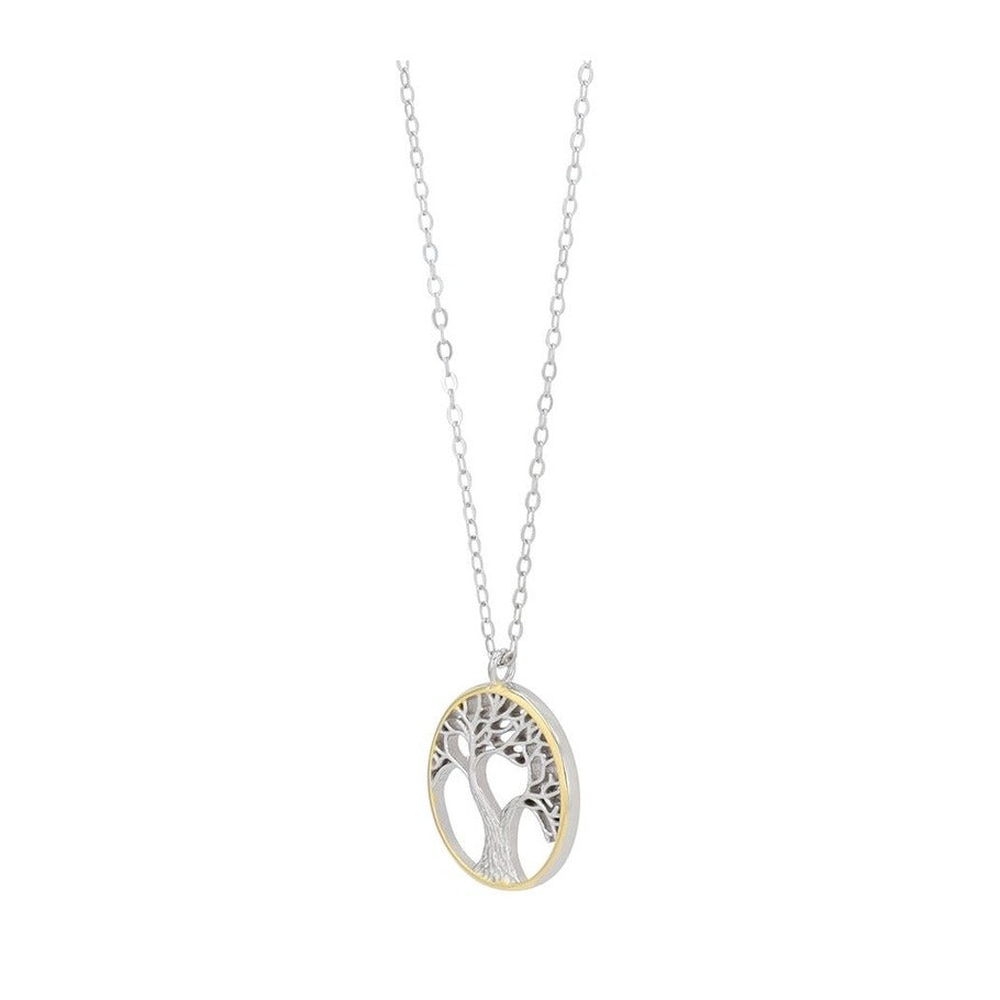 Damen Halskette mit Anhänger – Lebensbaum aus 925 Silber