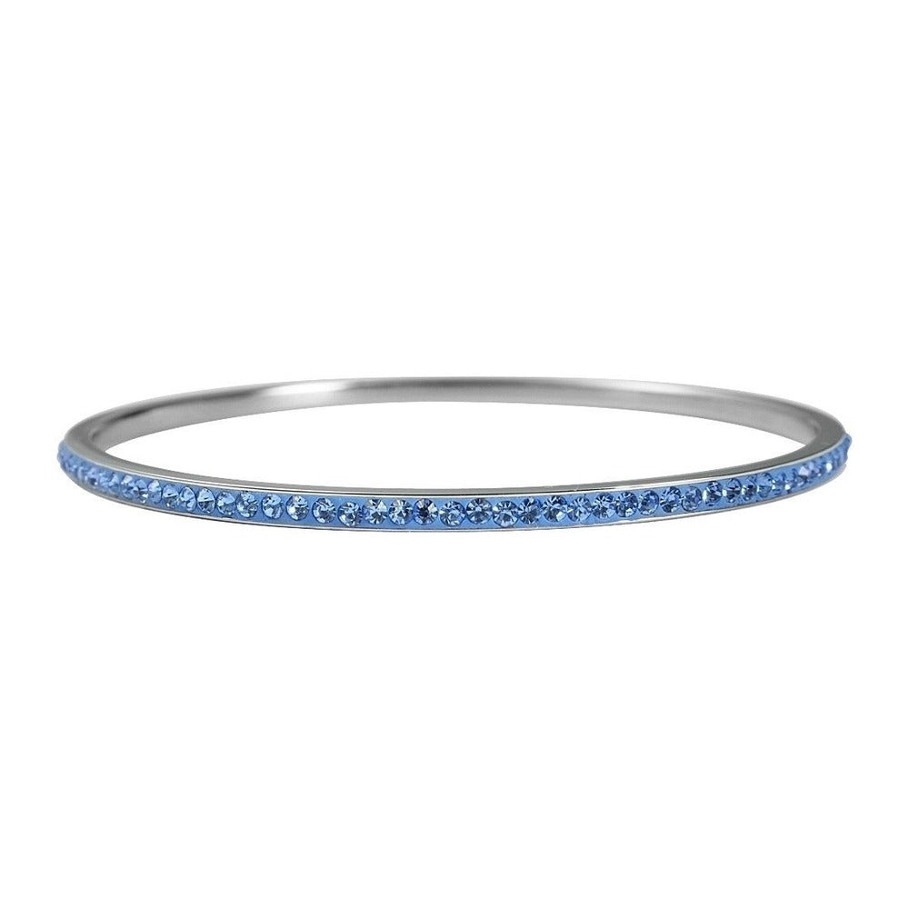 Damen Armband – Armreif aus Edelstahl mit Zirkonia Ø 6,0 cm cm