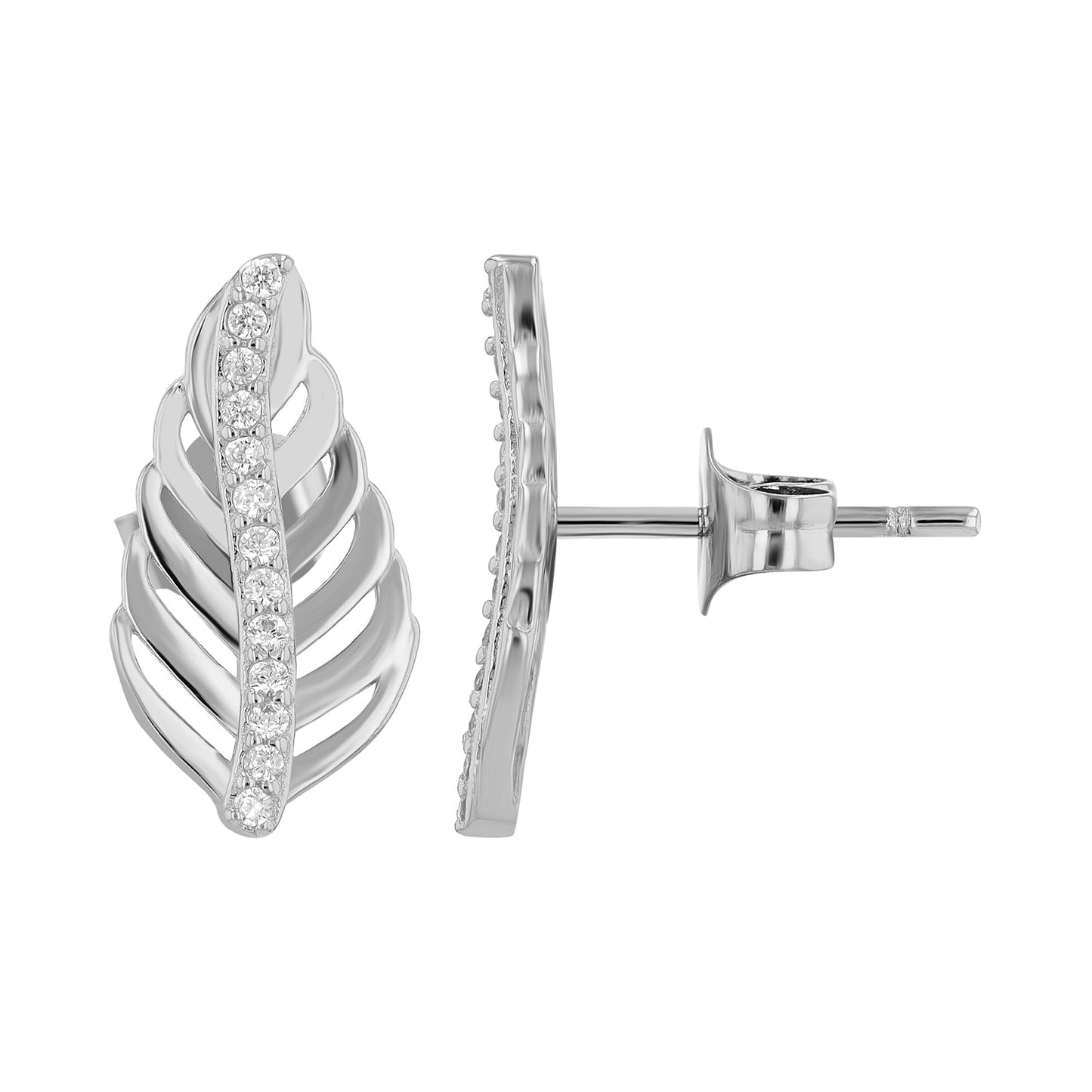 Damen Ohrringe – Ohrstecker aus 925 Silber mit Zirkonia