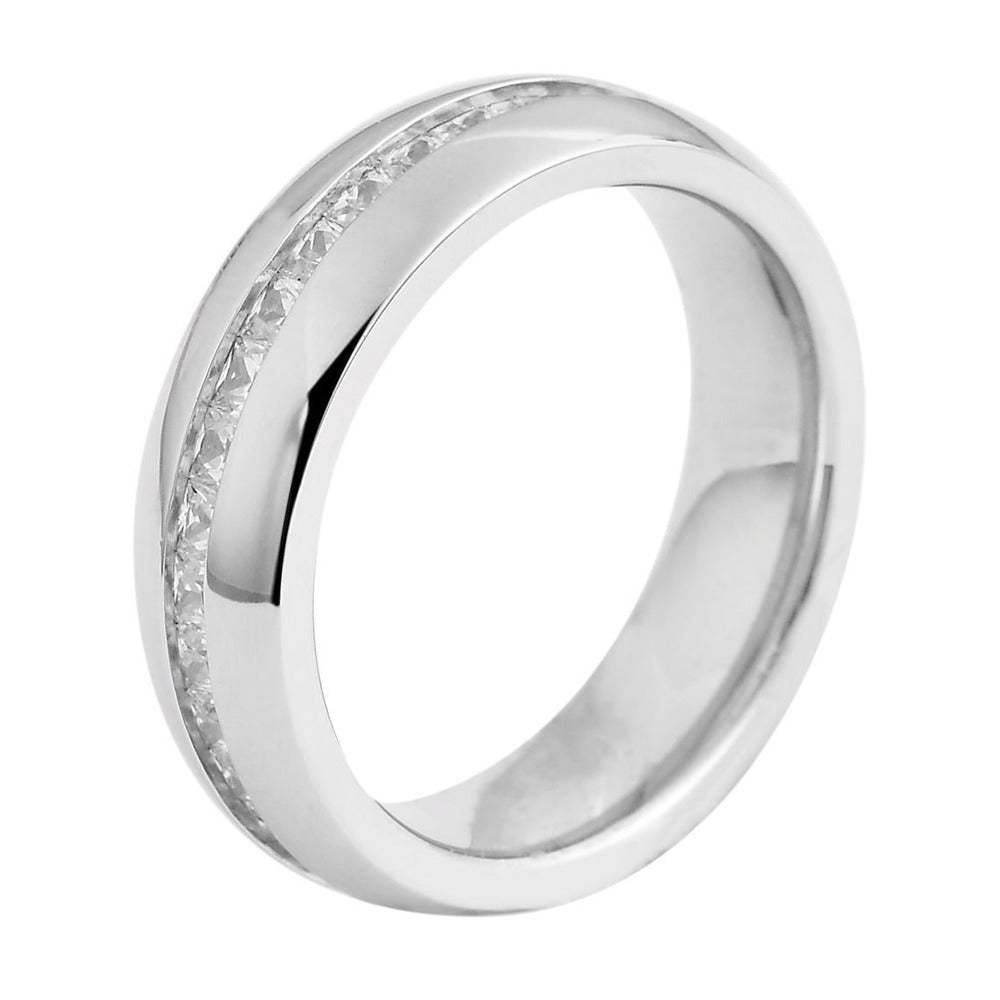 Damen Ring aus Edelstahl mit Strass Steinchen