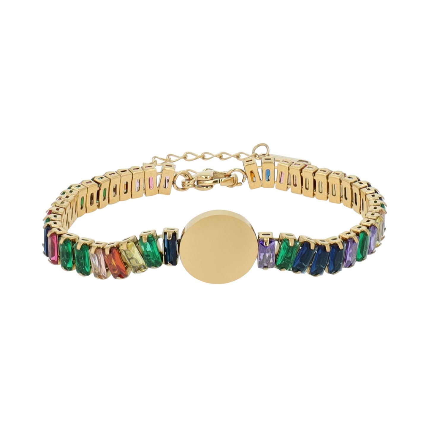 Damen Armband aus Edelstahl mit Zirkonia 16,5 cm