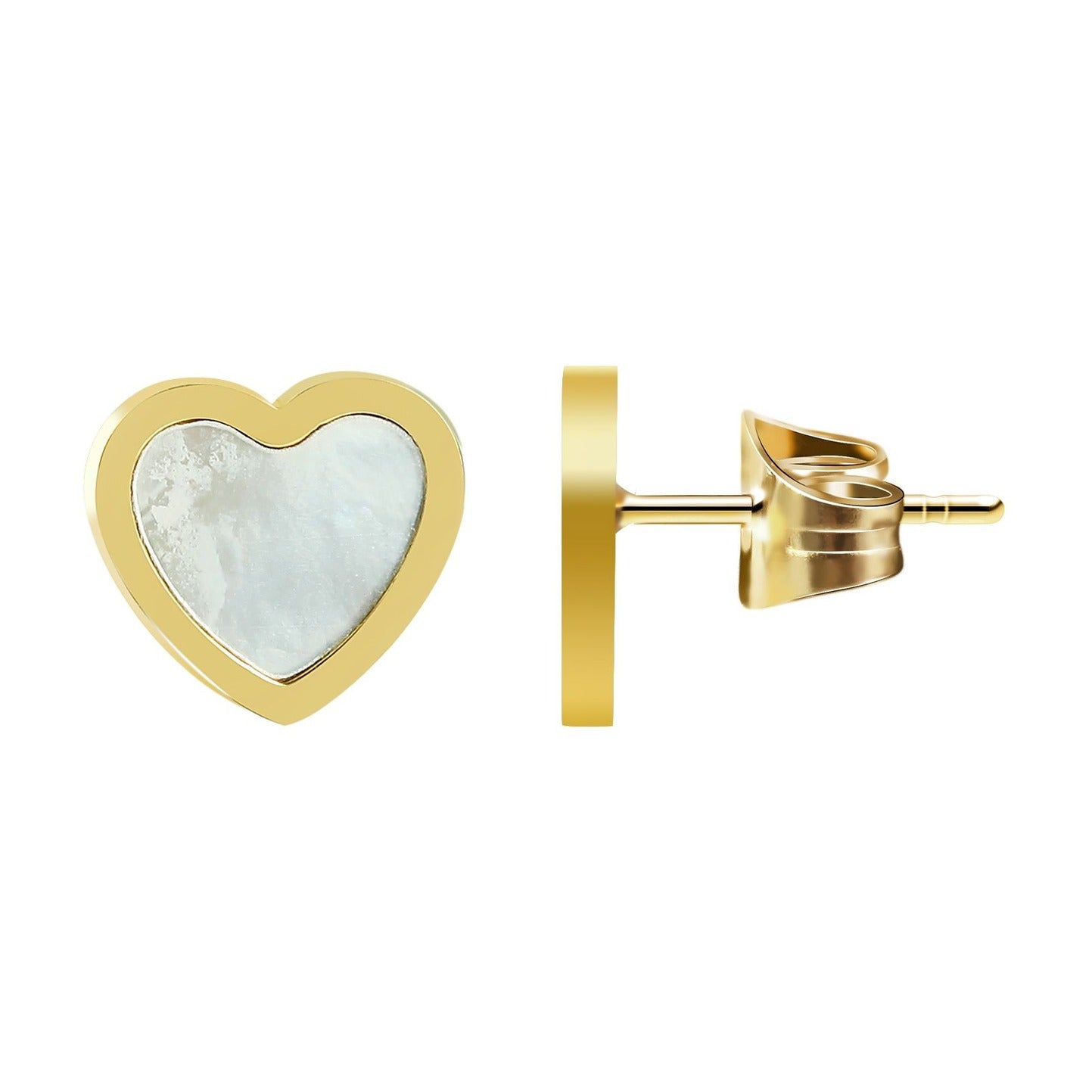 Damen Halskette aus Edelstahl mit Perlmutt 43 cm