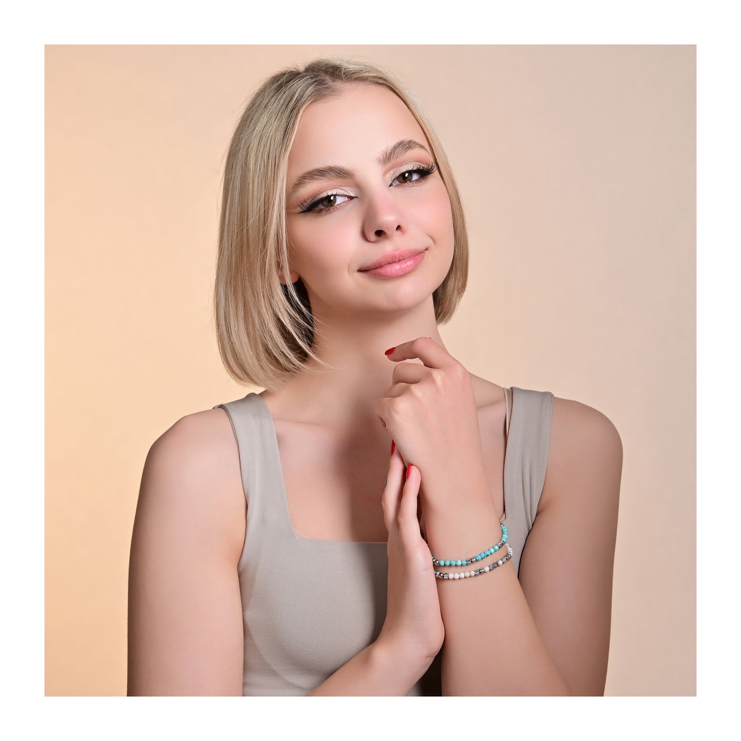 Damen Armband aus Edelstahl 17 cm
