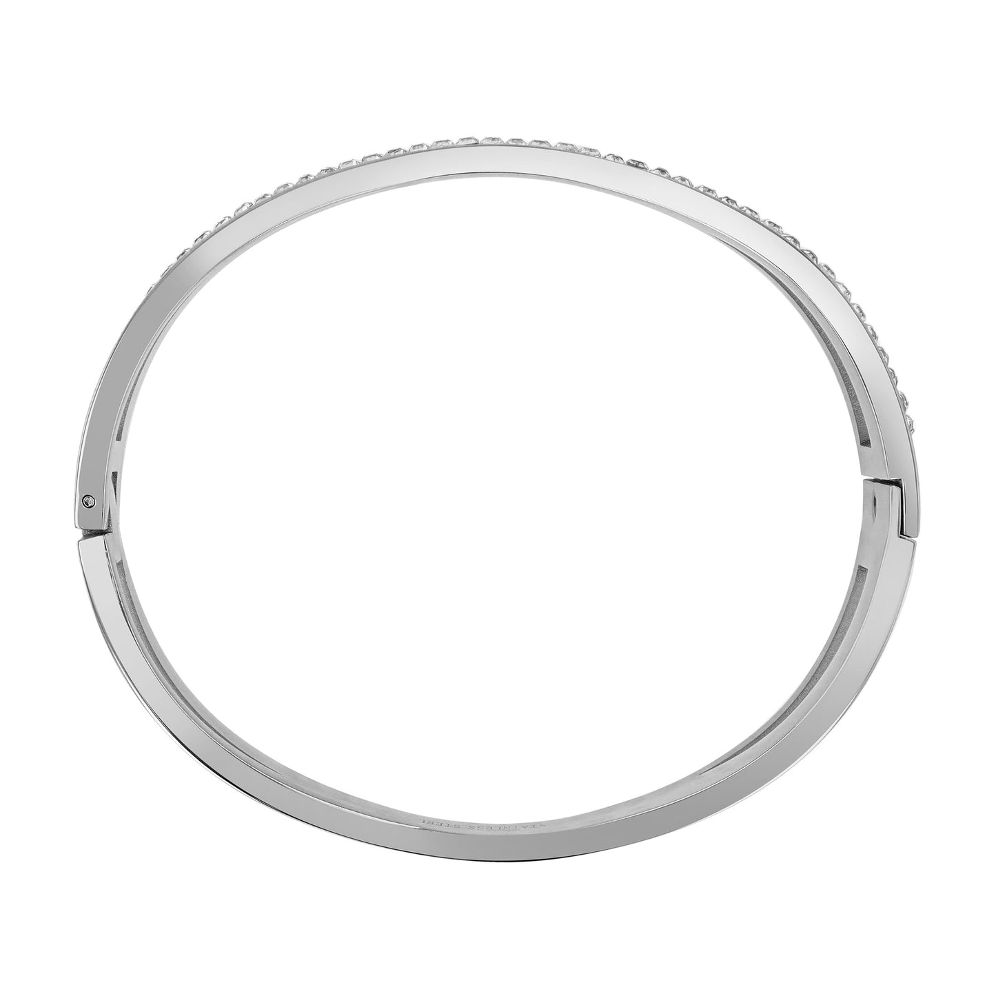Damen Armband – Armreif aus Edelstahl mit Strass Steinchen Ø 6,0 cm cm