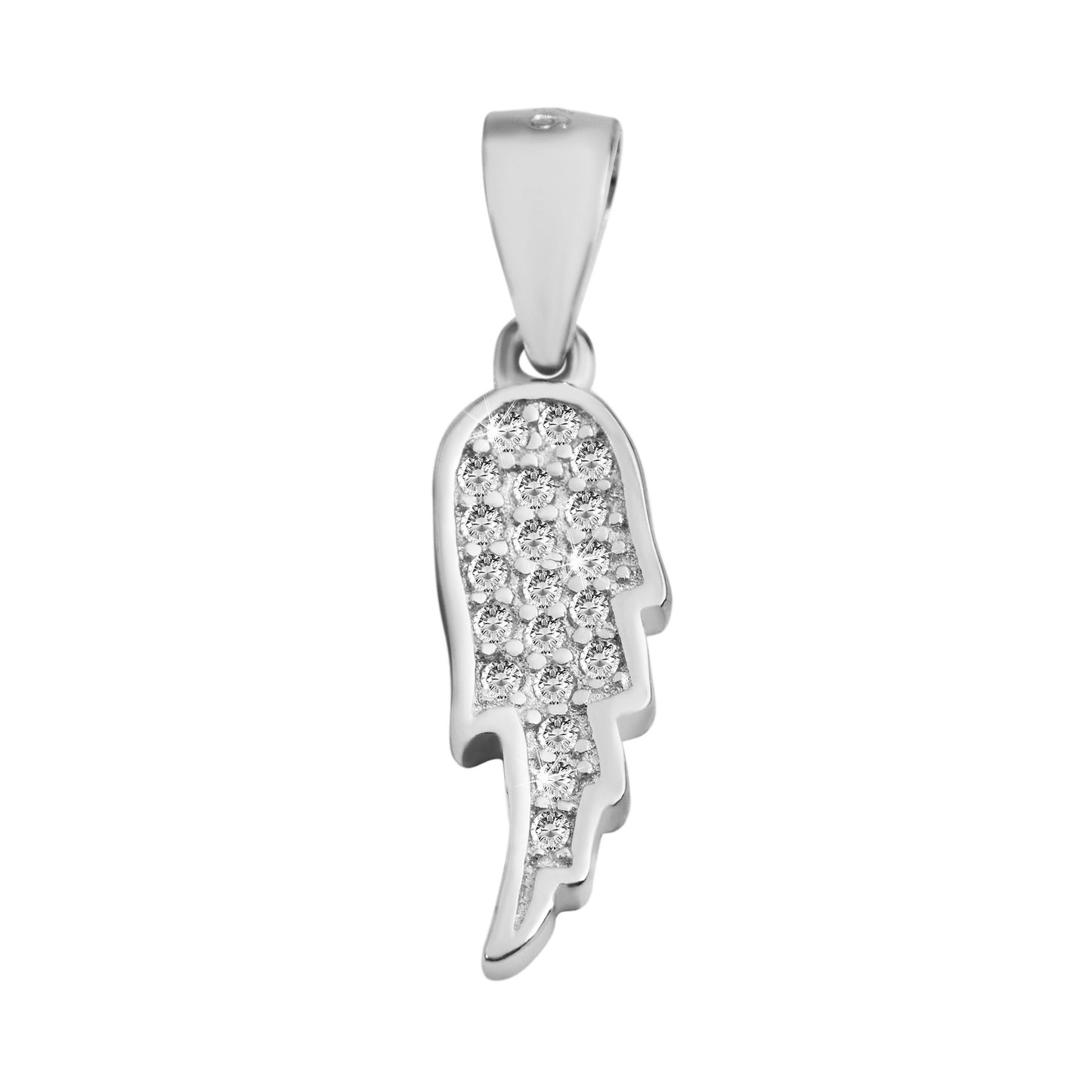 Damen Anhänger – Flügel Anhänger aus 925 Silber mit Zirkonia