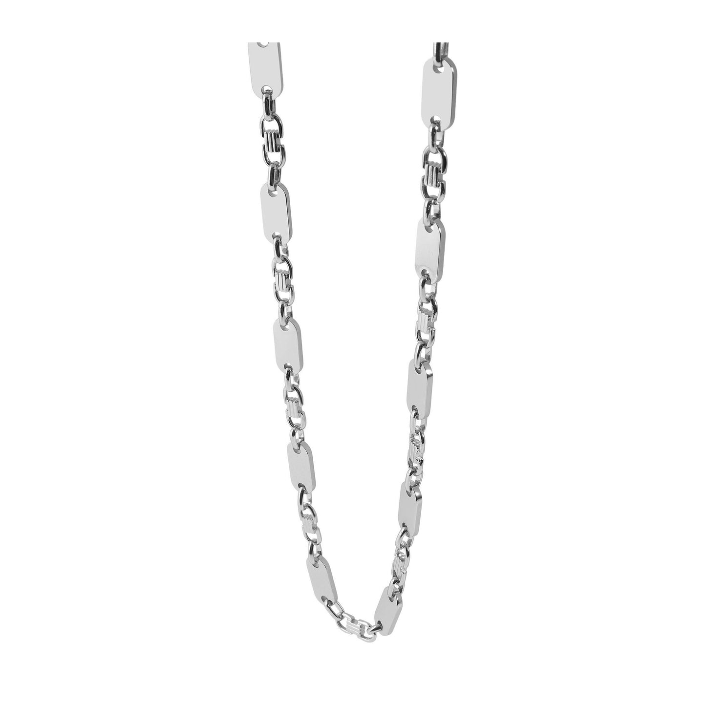 Unisex Halskette – Plattenkette aus Edelstahl 60 cm