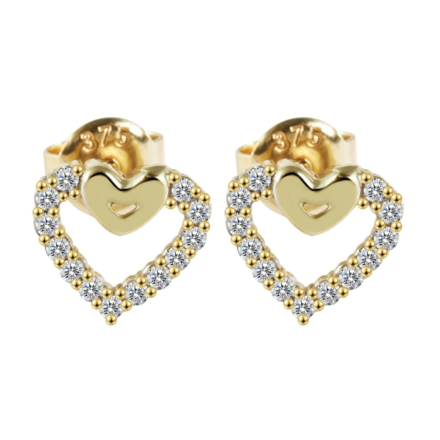 Damen Ohrringe – Ohrstecker aus 375 Gold mit Zirkonia