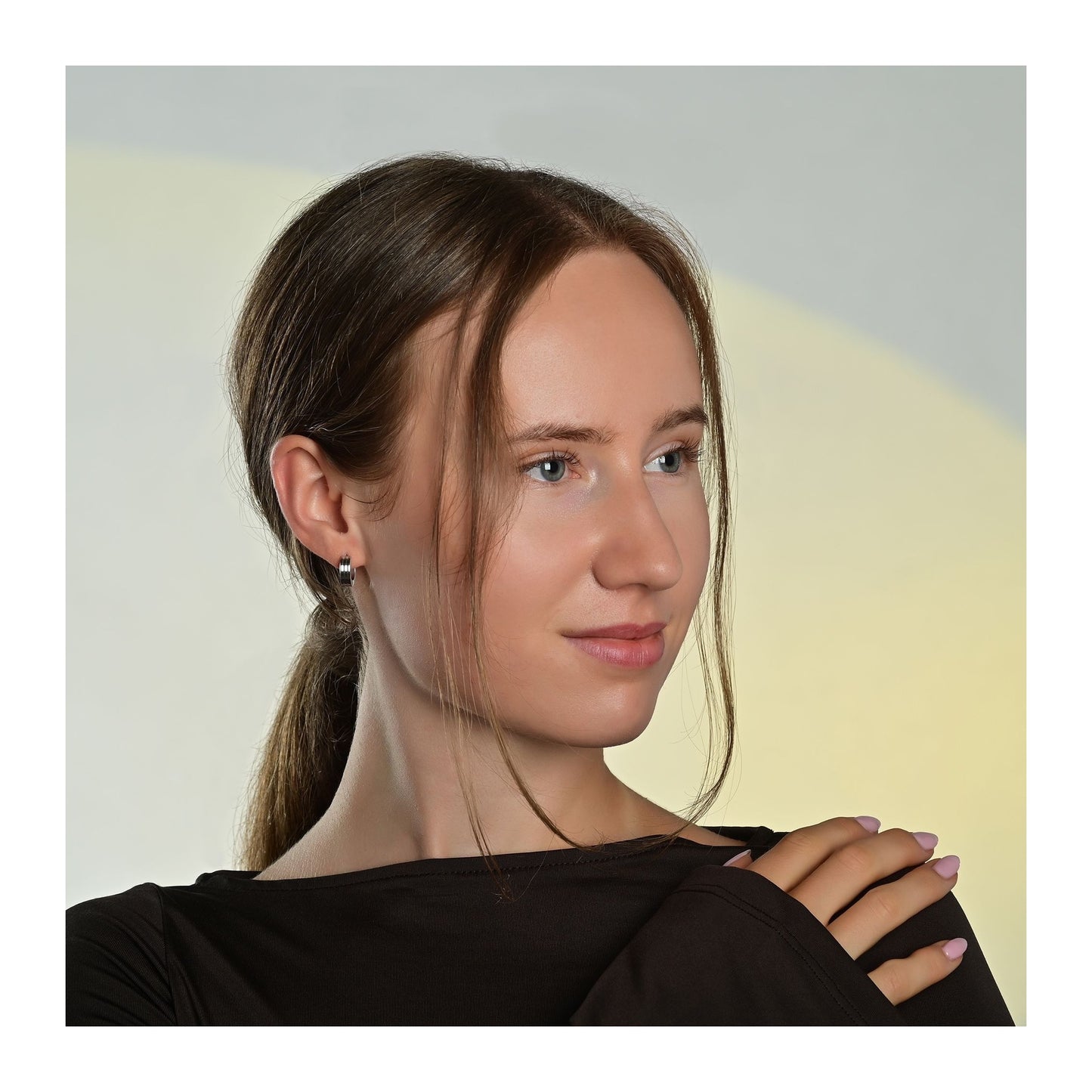 Unisex Ohrringe – Klappcreole aus Edelstahl