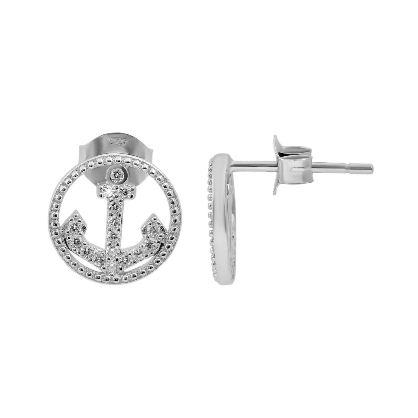 Damen Ohrringe – Ohrstecker aus 925 Silber mit Zirkonia
