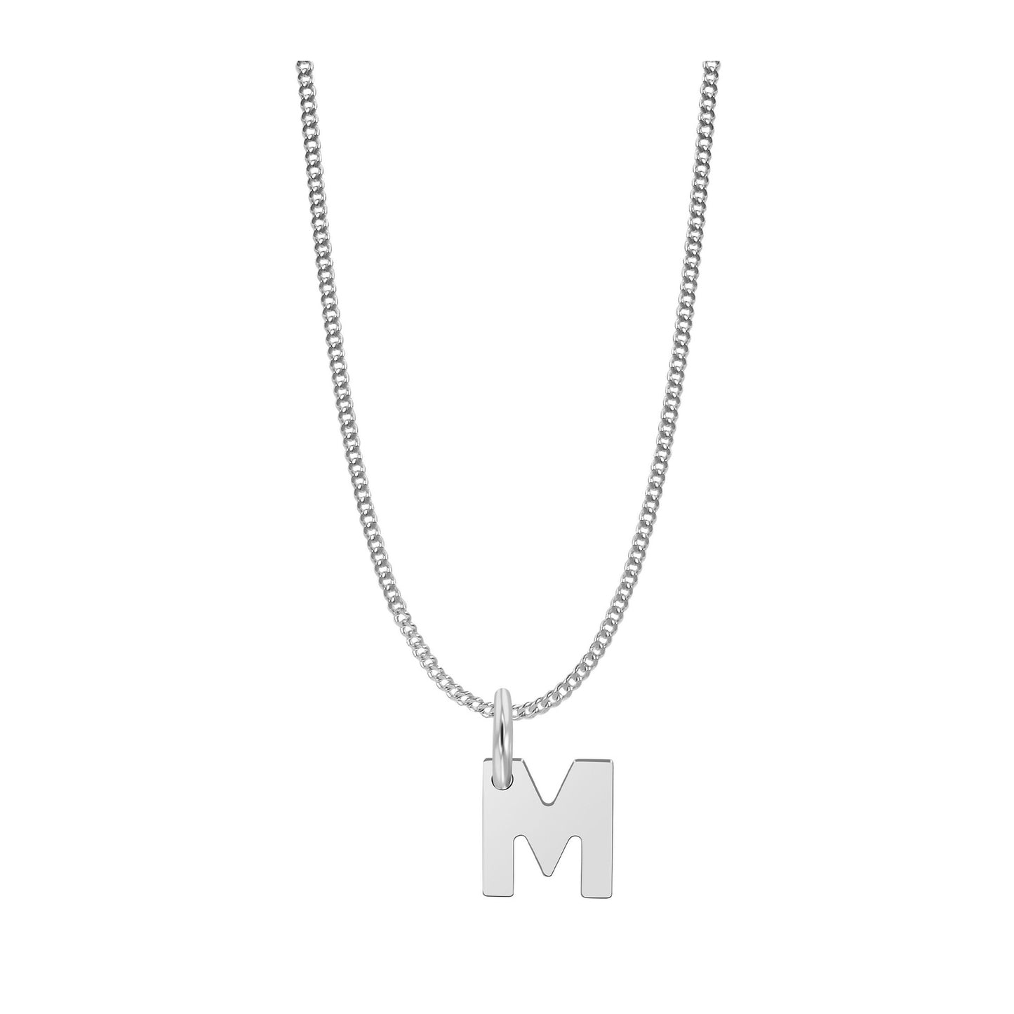 Unisex Anhänger – Buchstabe N Buchstabenanhänger aus 925 Silber