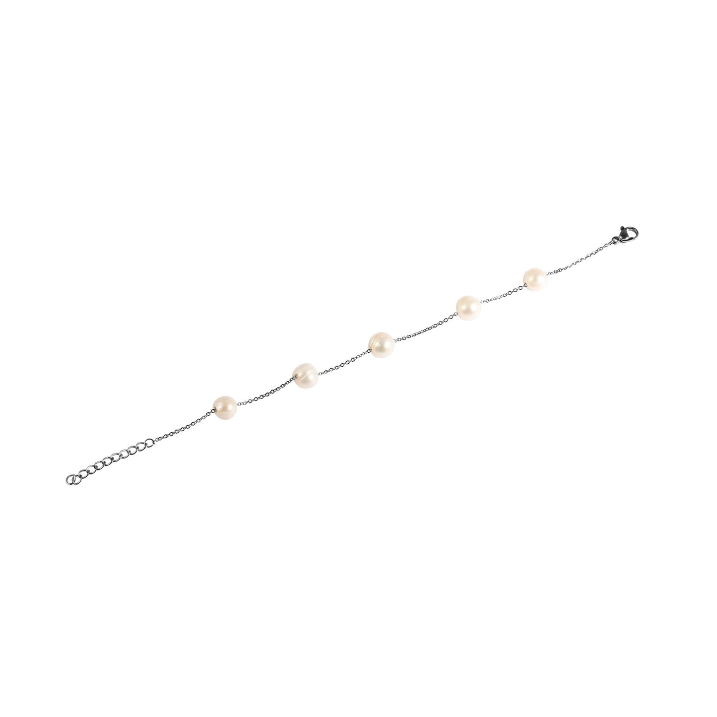 Damen Armband aus Edelstahl mit Süßwasserperle 18,5 cm